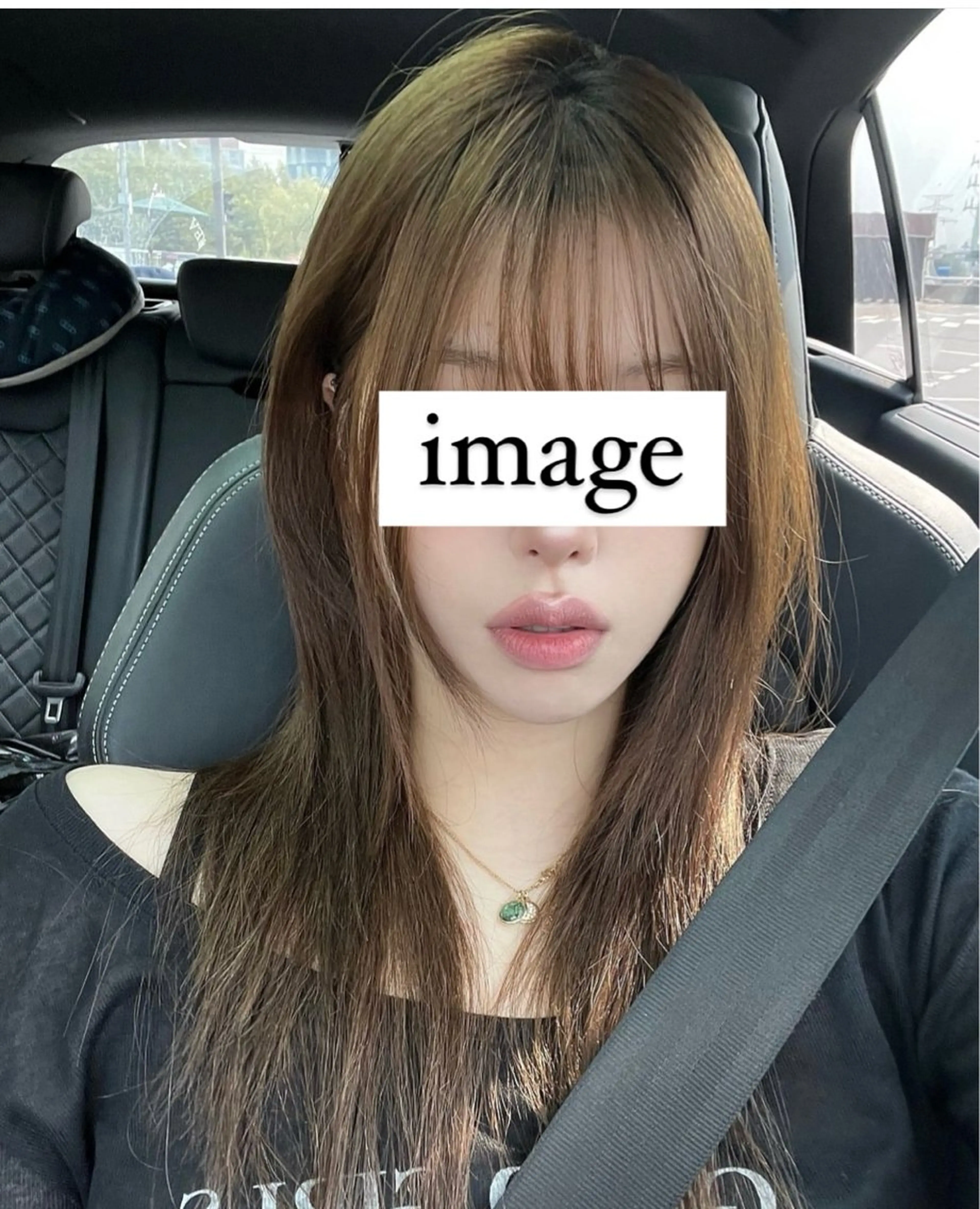 ロング 韓国風ヘア カット 韓国リアルハッシュ レイヤーカットのヘアスタイル