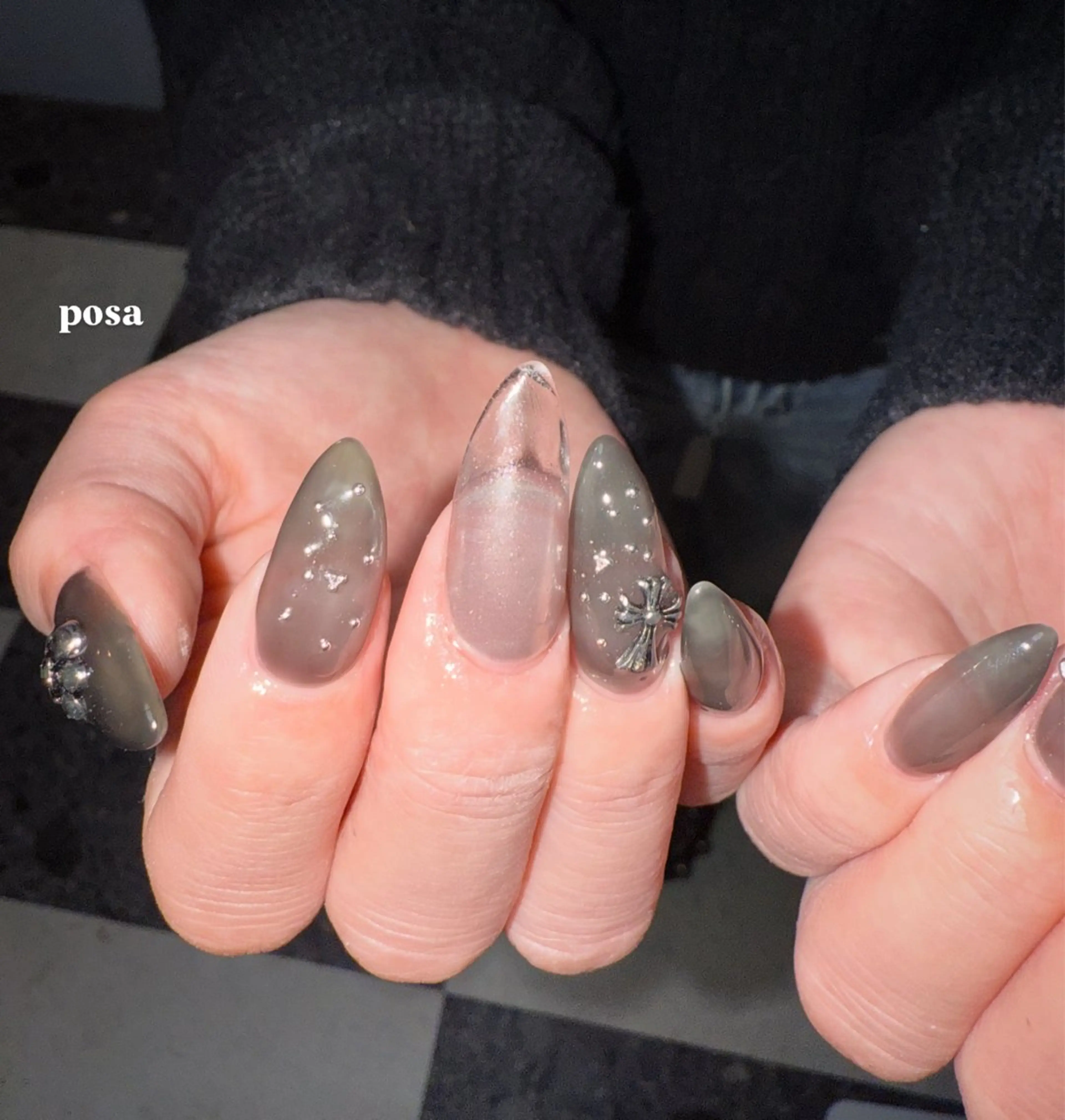 ネイル シンプルネイル ハンドネイル posa nail モエミのネイルデザイン