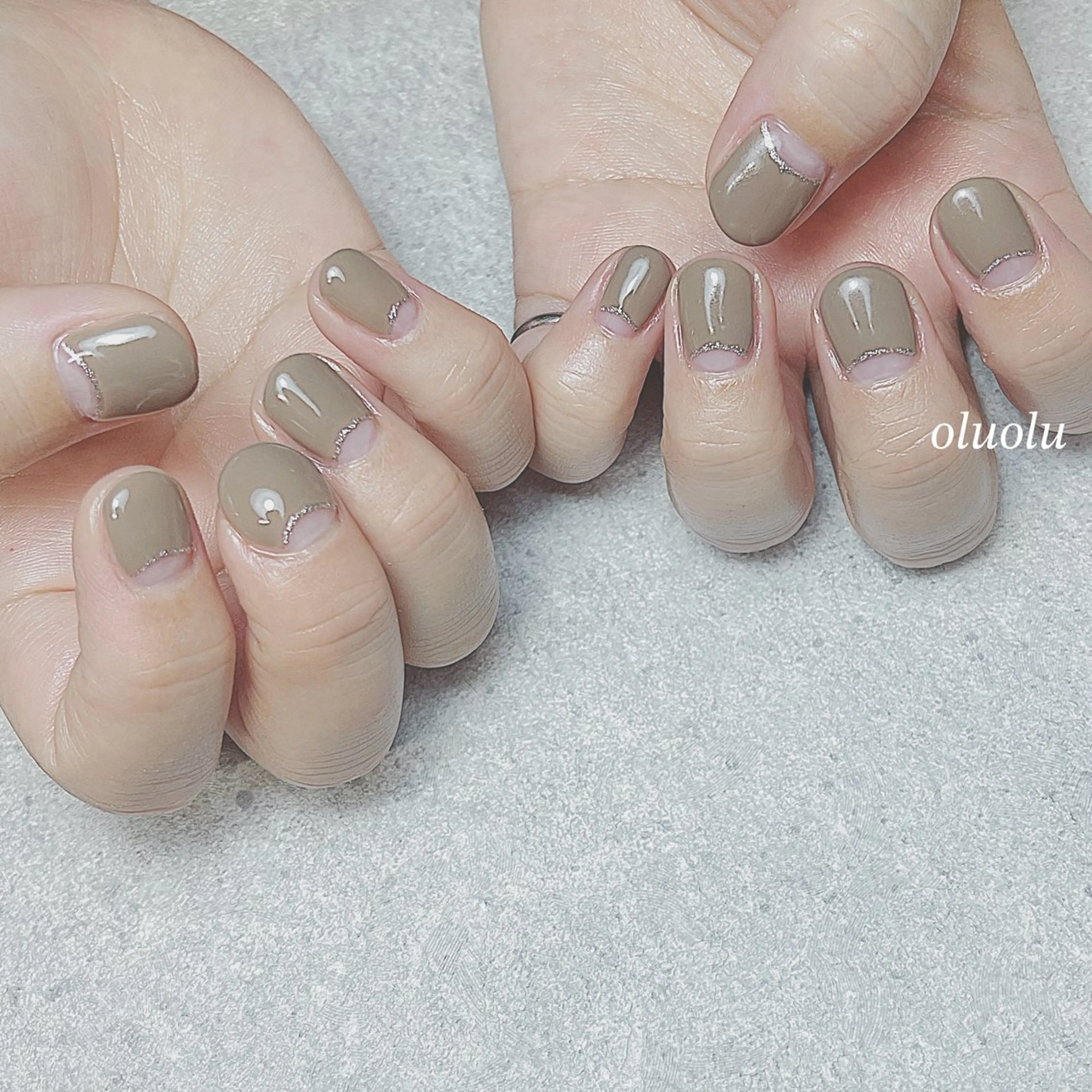 ネイル アートネイル フットネイル オフィスネイル ショートネイル シンプルネイル 大村 紬華のネイルデザイン