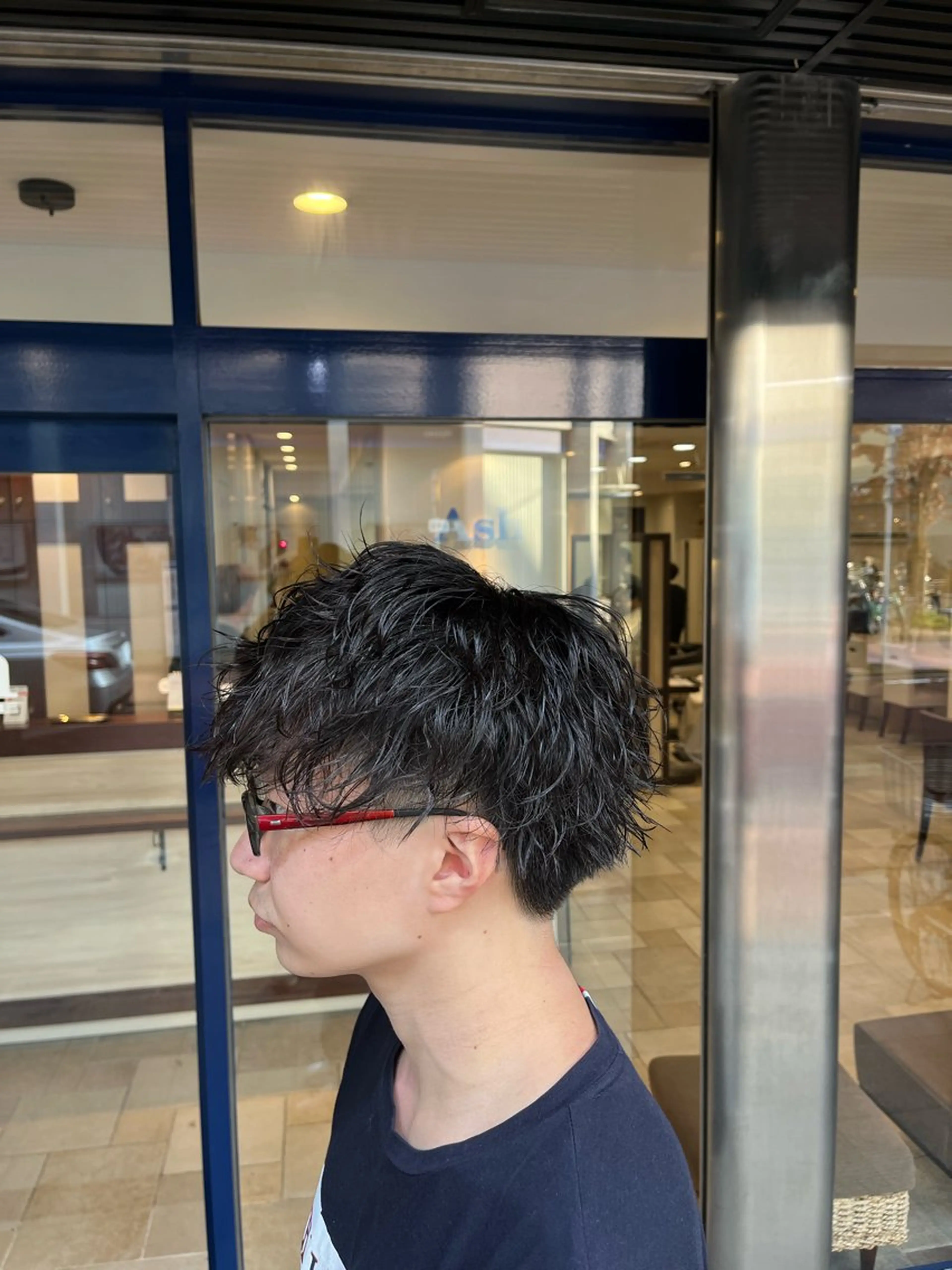 パーマ メンズ カット パーマ 大人透明感艶カラー 寺田稜のヘアスタイル