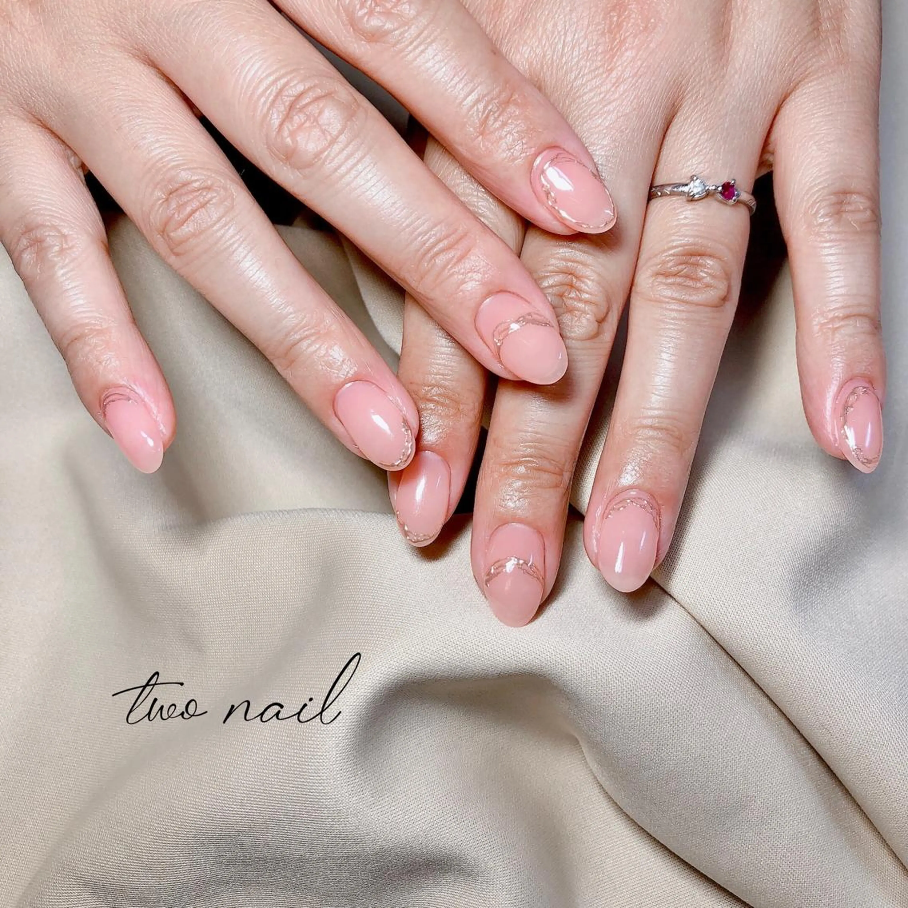 ネイル アートネイル フットネイル ハート ニュアンスネイル ホワイト two nailのネイルデザイン