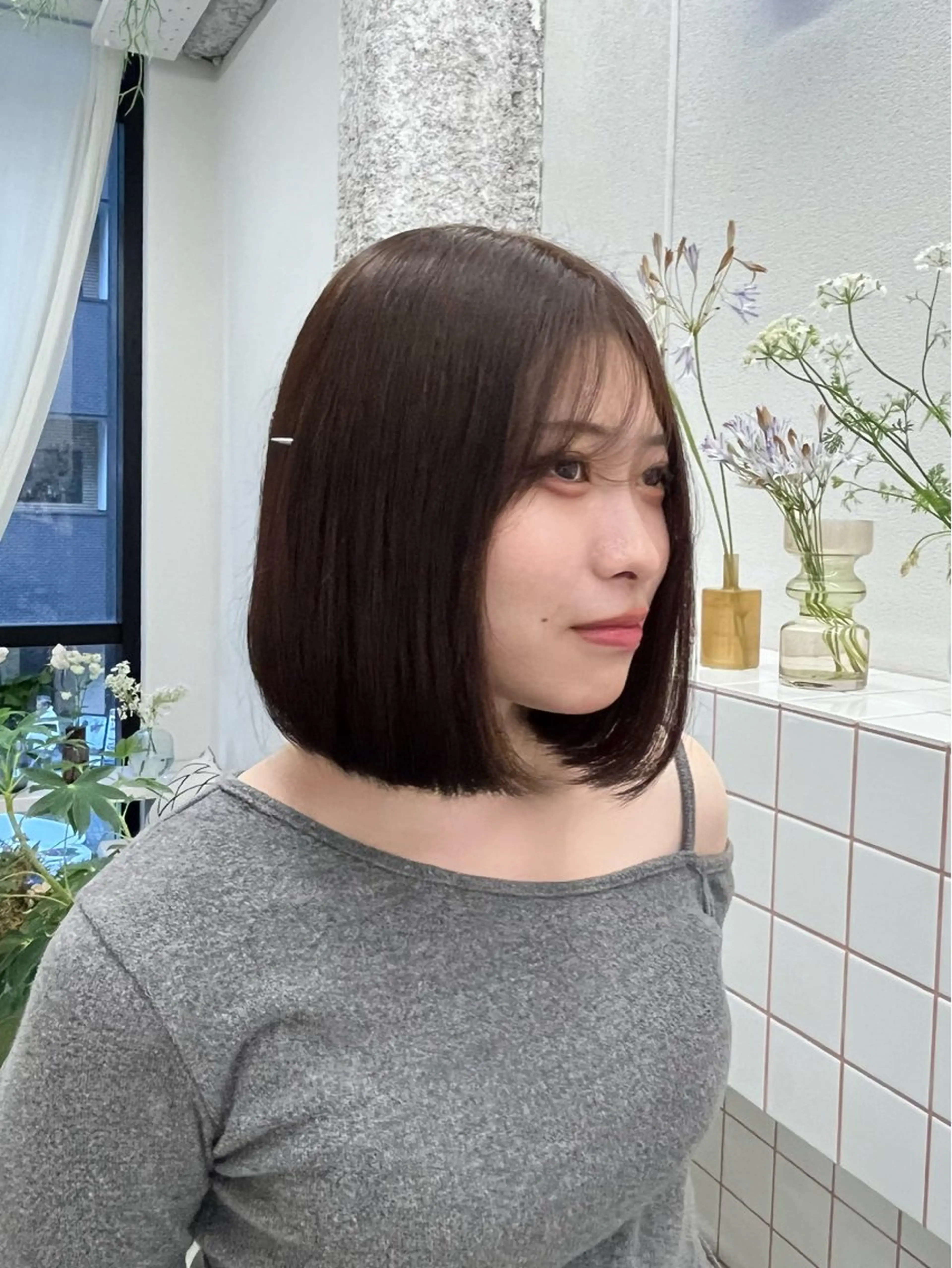 ショート ヘアカラー トリートメント 🌼花屋併設🌼 木下奈々望のヘアスタイル