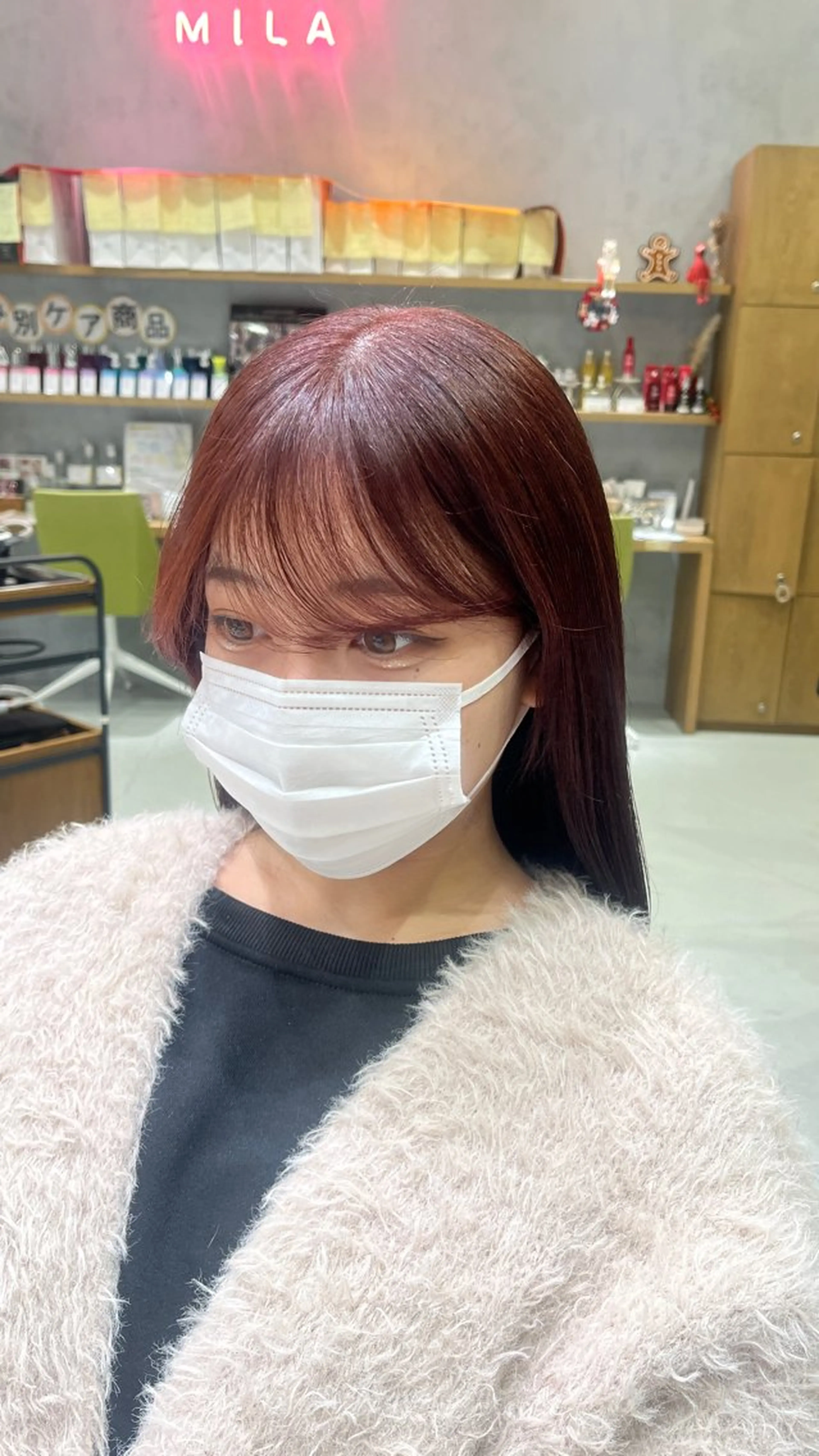 ミディアム カット 盛れる顔周り/髪質 改善/ふみか🩰🤍のヘアスタイル