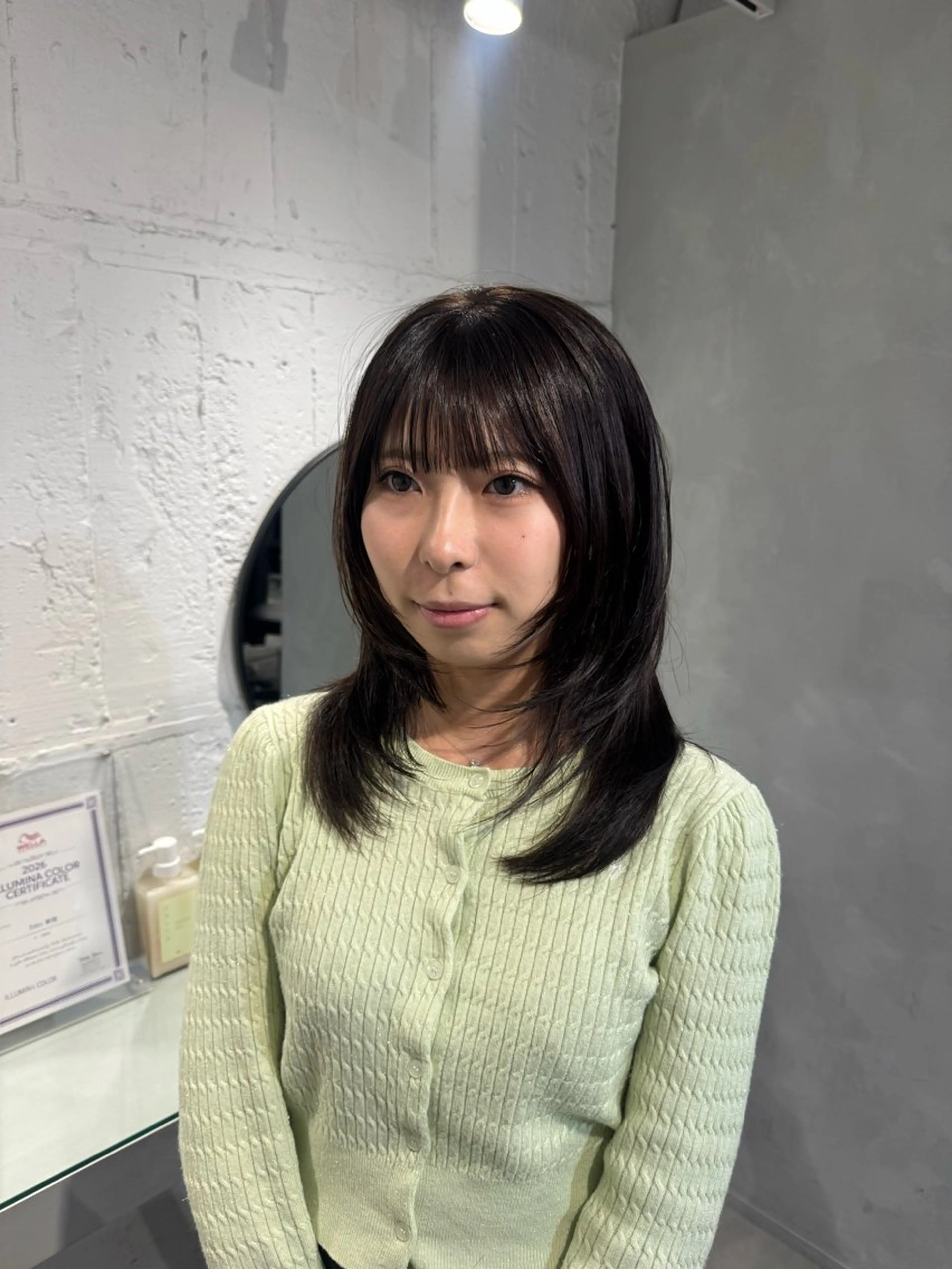 セミロング カット ヘアセット 新宿/顔周りカット +レイヤー＝しずく♩のヘアスタイル