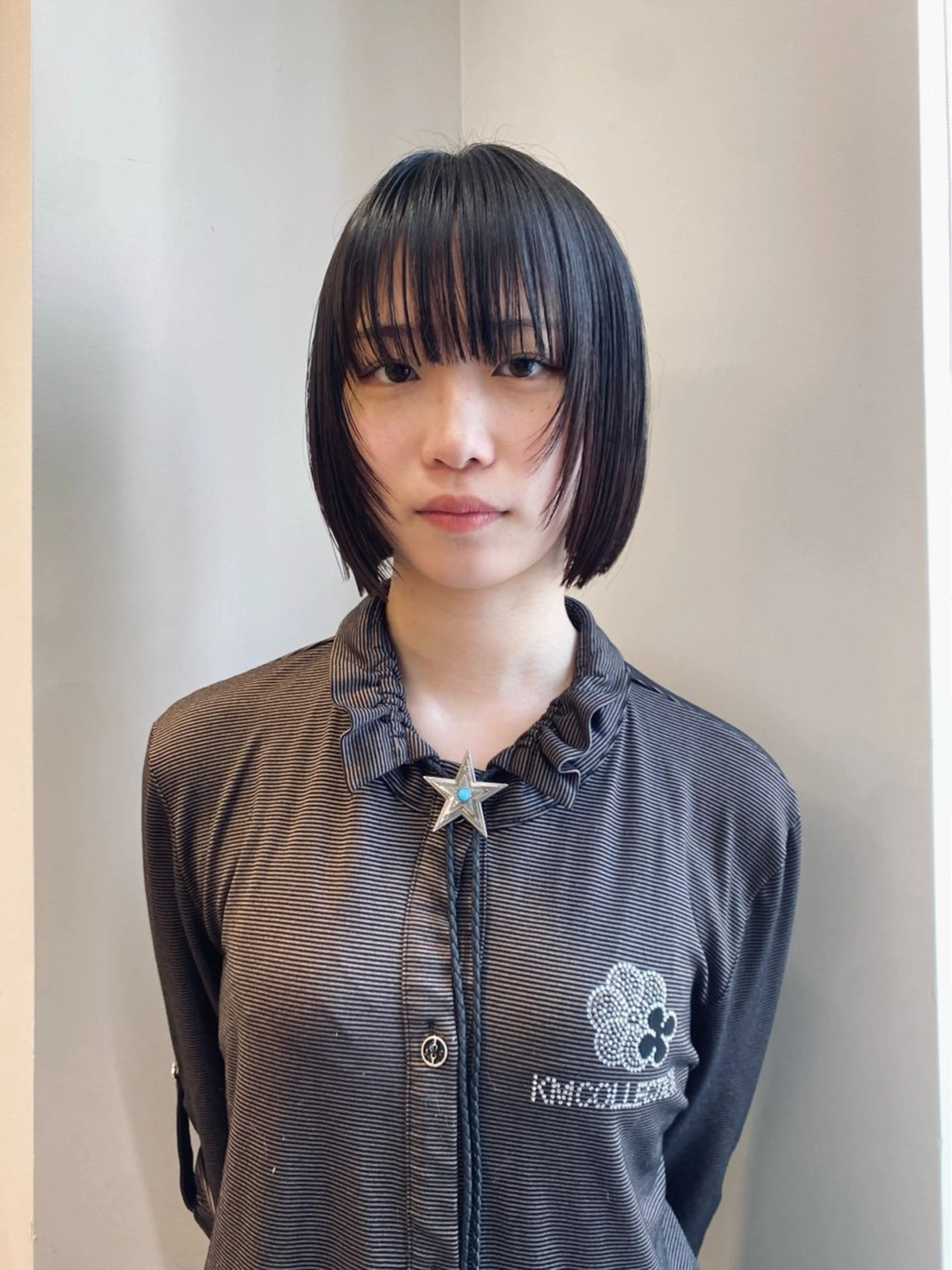 ショート 顔周りカット レイヤーカット ヒカル/ミディアム パーマ/ロングパーマのヘアスタイル