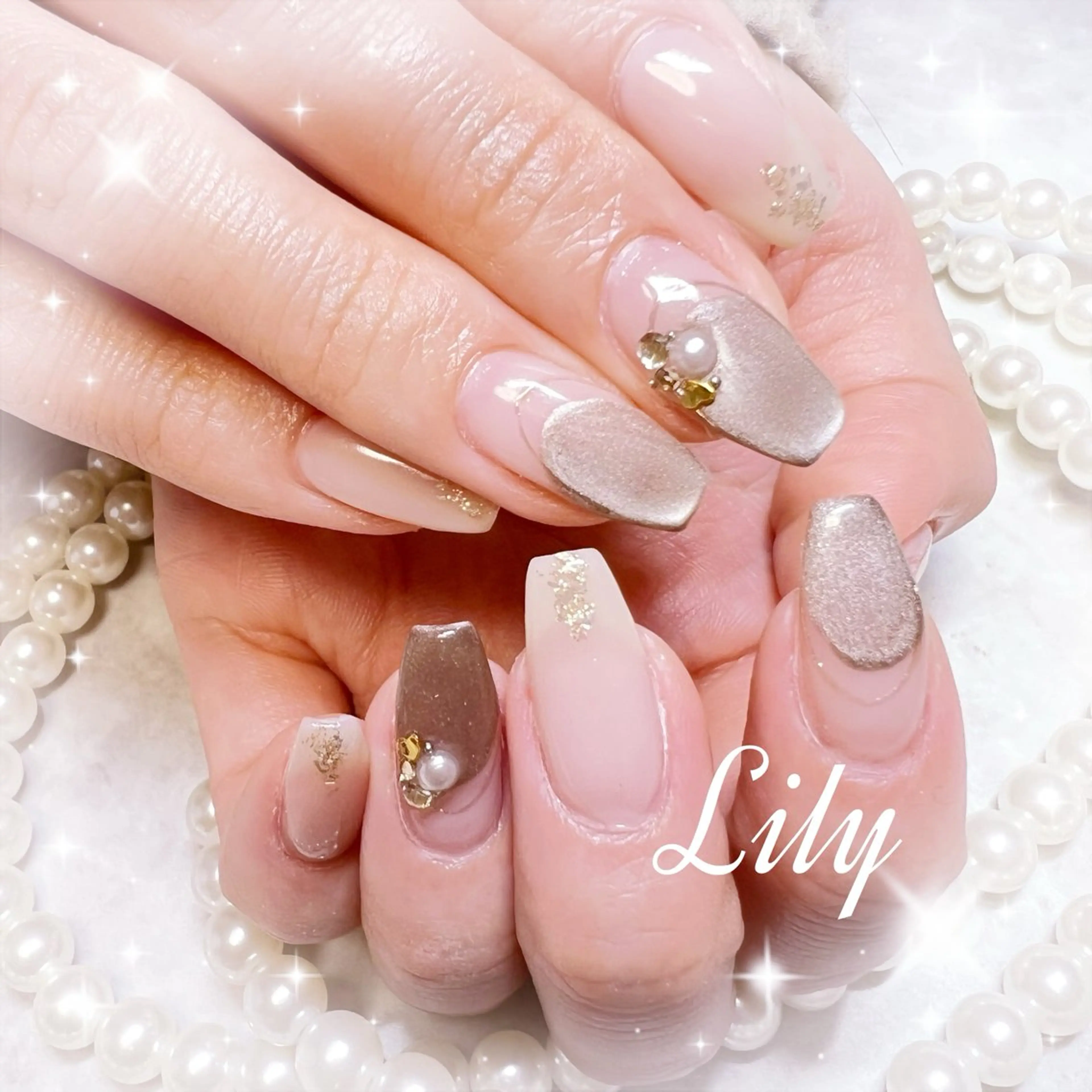 ネイル ハンドネイル Lily*nail 🌻Mii🌻のネイルデザイン