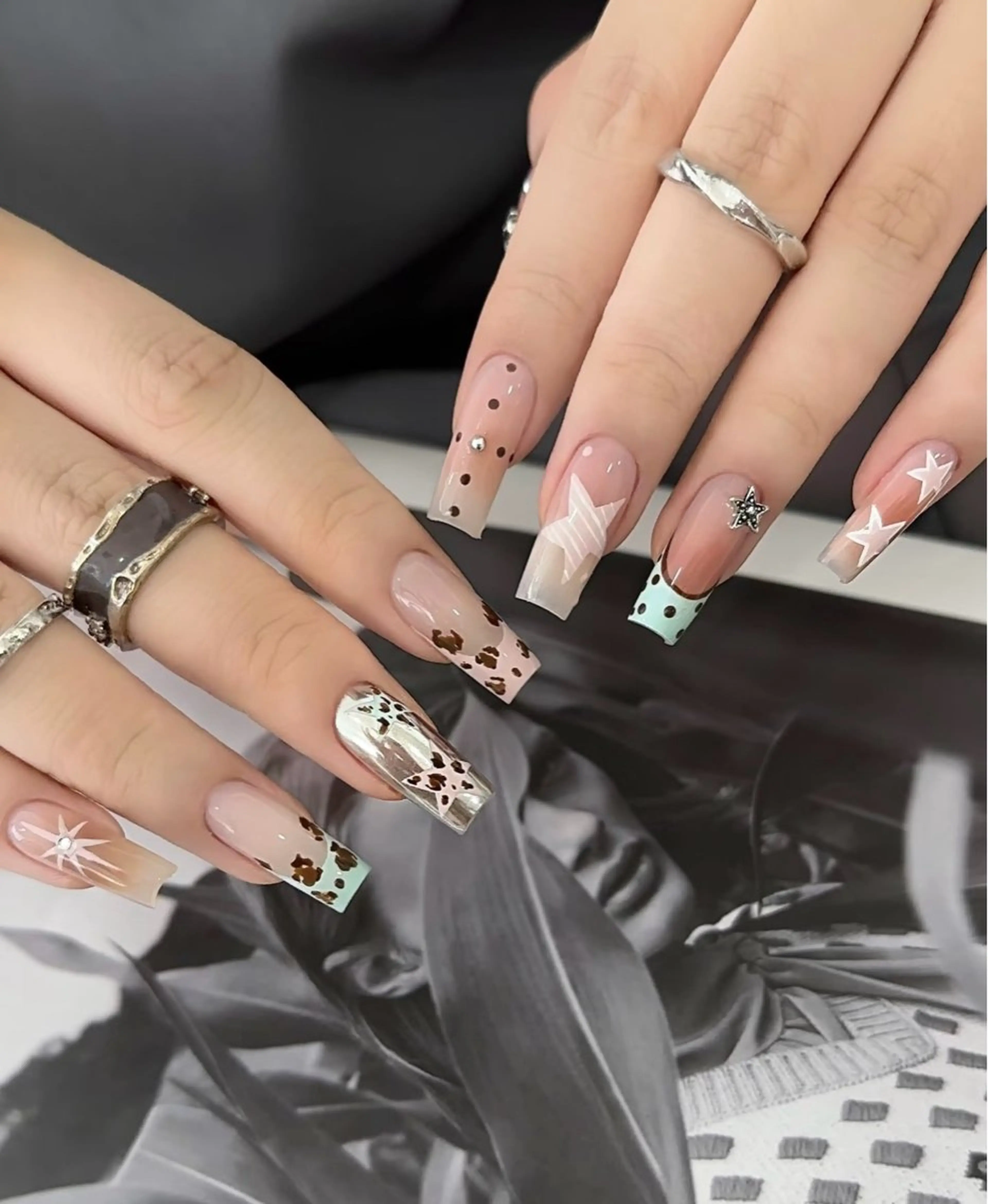 ネイル アートネイル フレンチネイル マグネットネイル ミラーネイル オフィスネイル ハンドネイル Blossom nail【ブラソンネイル】所属・Blossom nail_研修のネイルデザイン