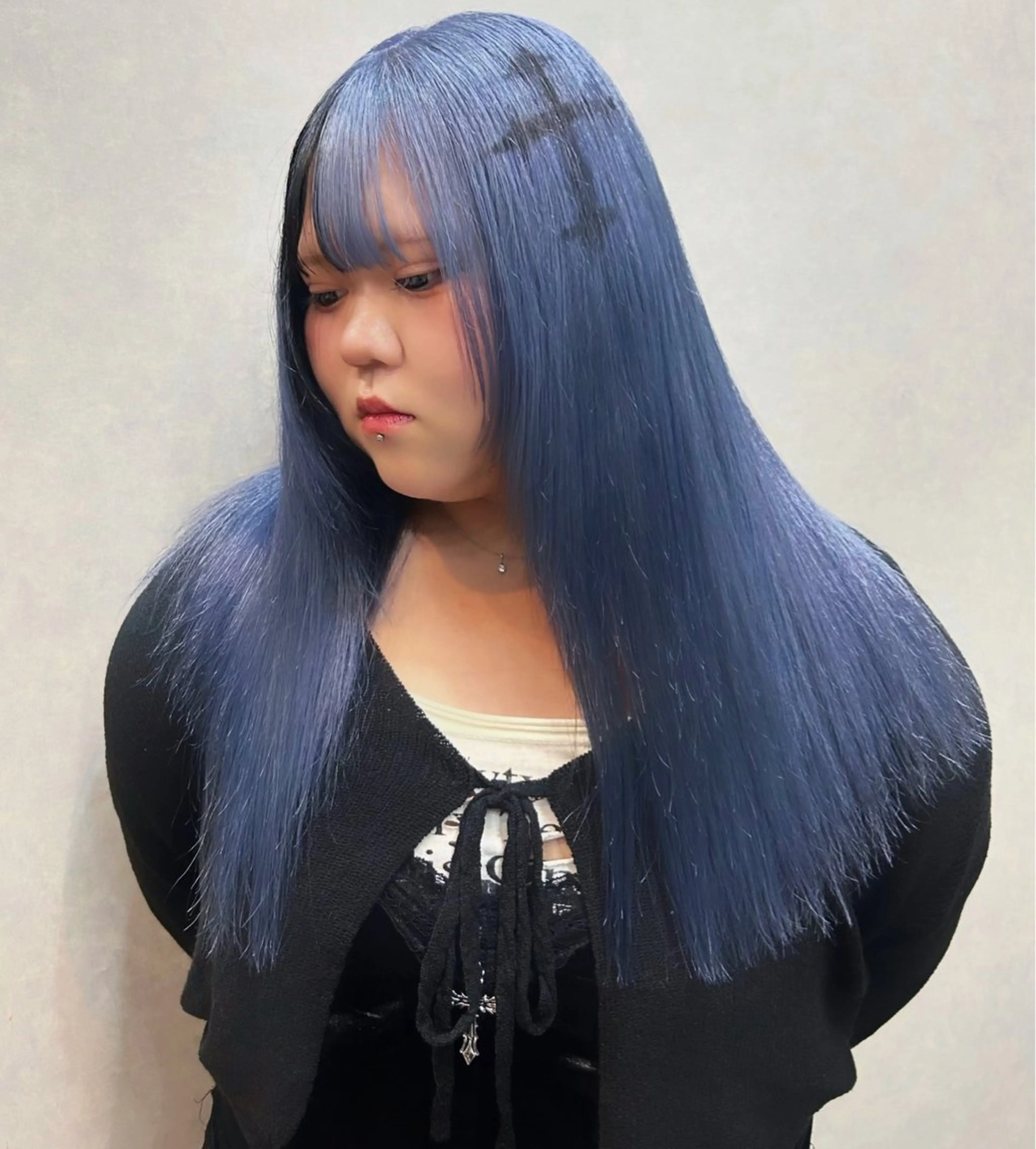 ロング カラー ブルーカラー シルバー miharu‪‪/ ハイトーン/複雑履歴のヘアスタイル