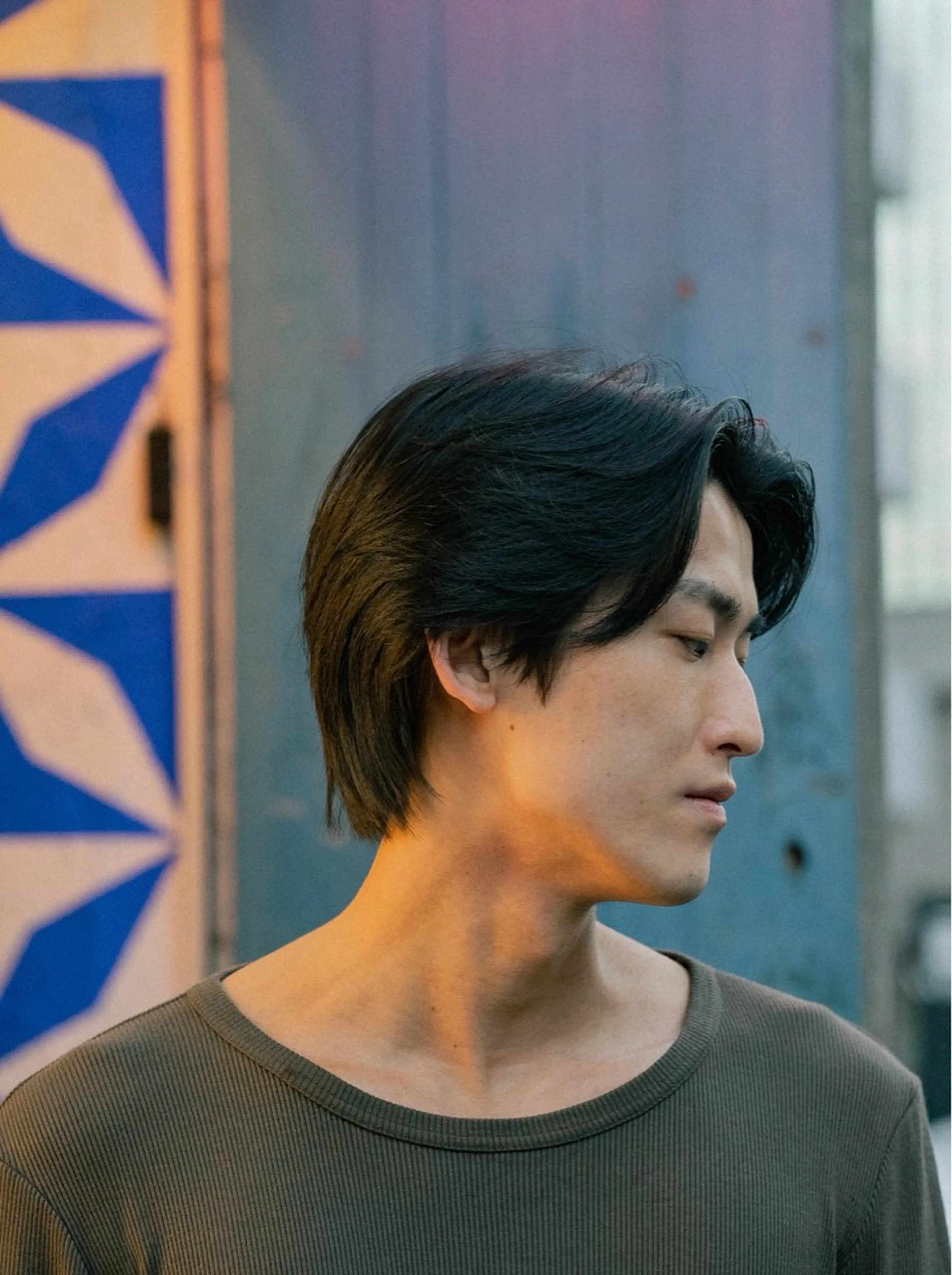 ミディアム カラー パーマ メンズ カット パーマ 🔗メンズサロン🔗 Kieのヘアスタイル