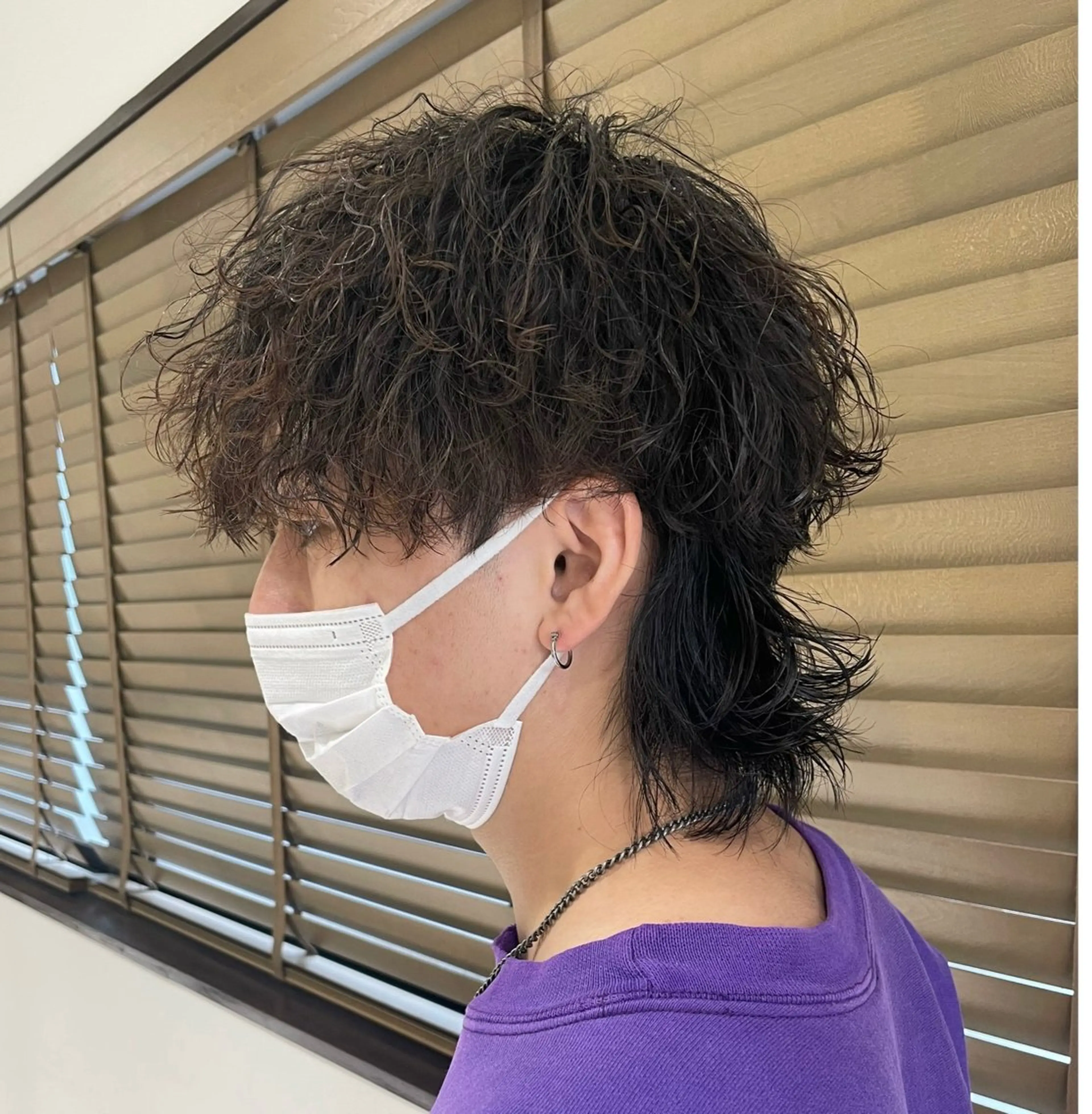 ミディアム パーマ メンズ 榊原 貫太のヘアスタイル