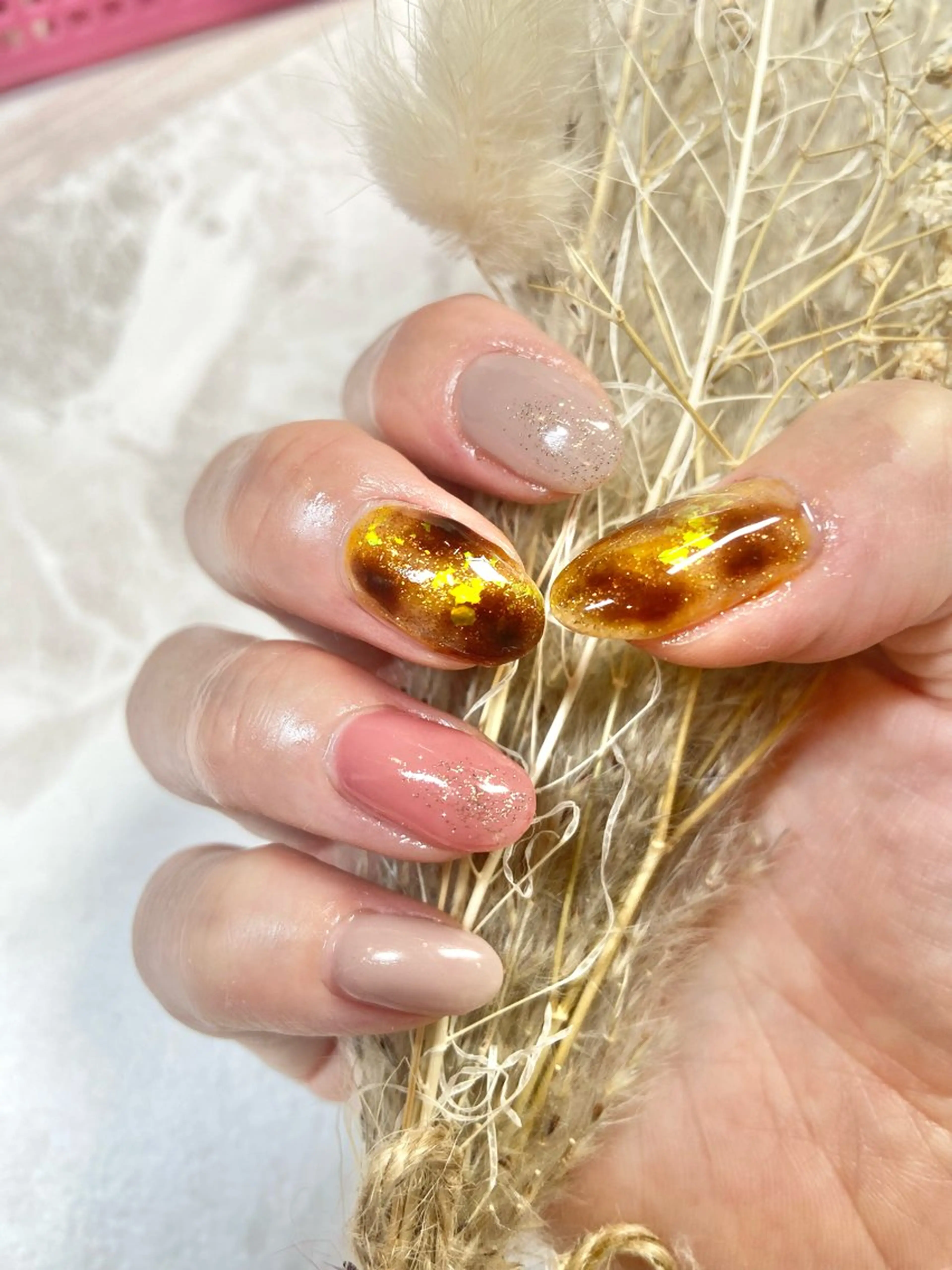 ネイル べっ甲ネイル ハンドネイル ネイルサロン ステラのネイルデザイン