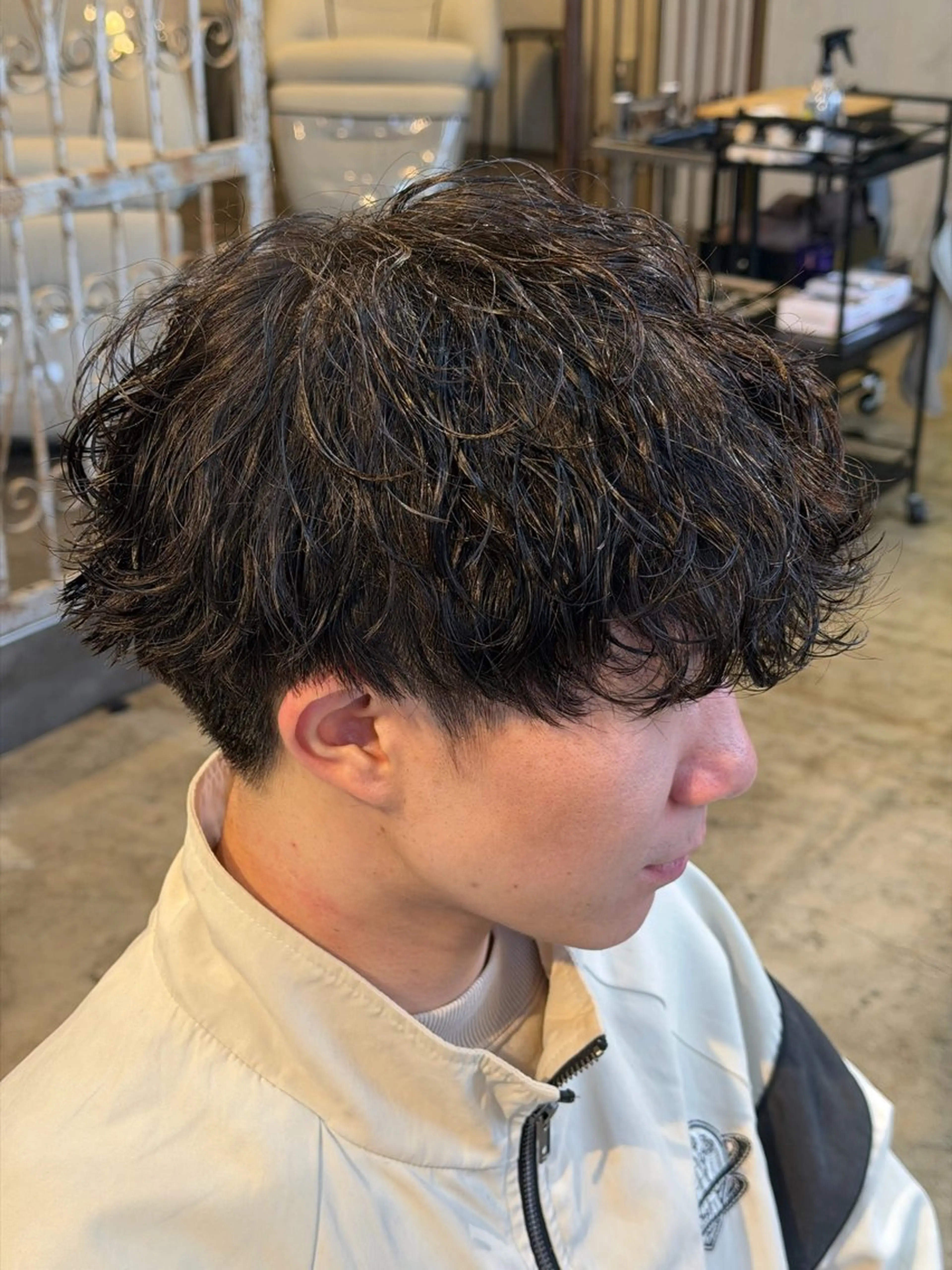 ミディアム ミディアムパーマ カット パーマ メンズカットパーマ /岐阜/yudaiのヘアスタイル