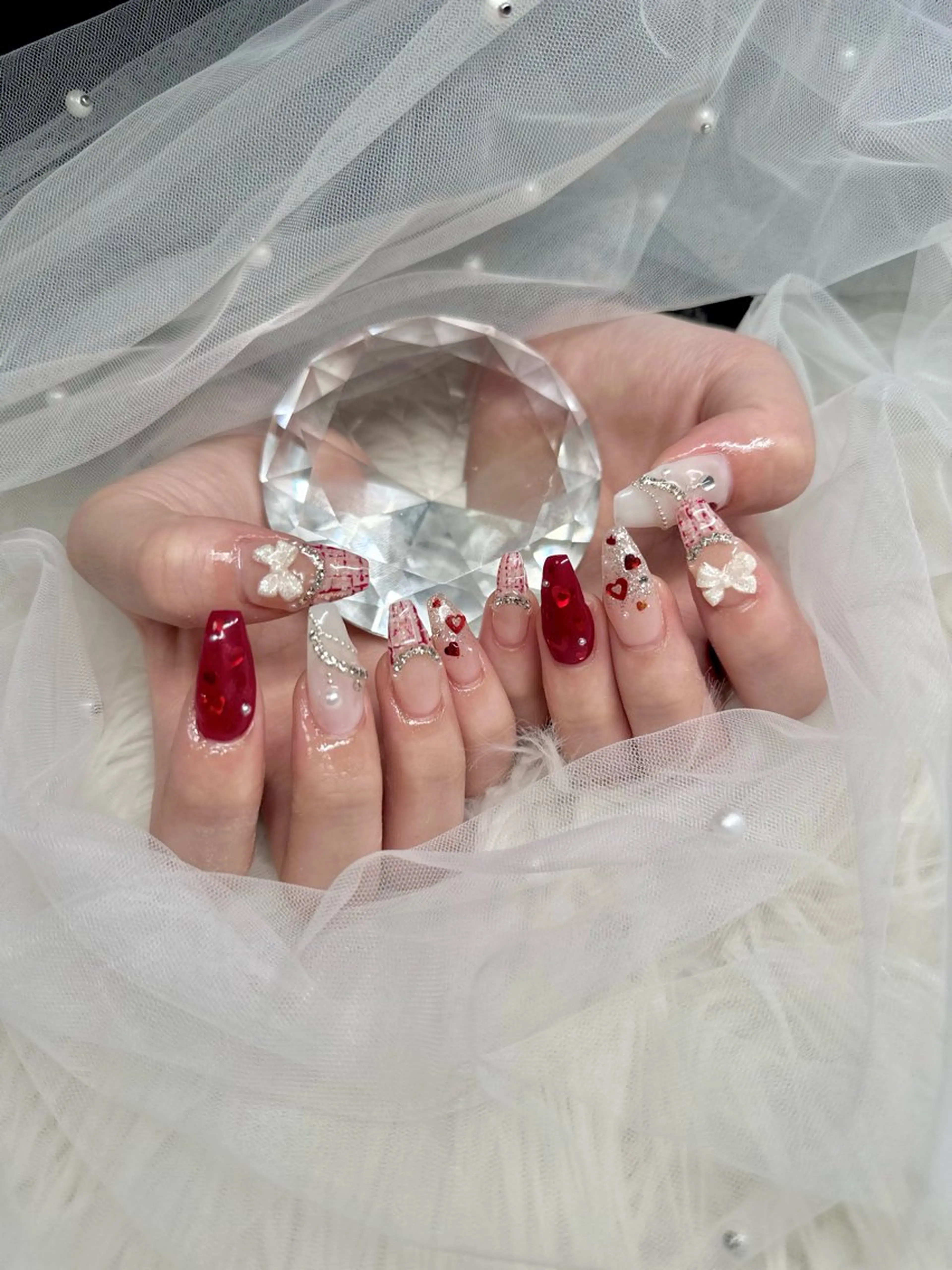 ネイル バレンタイン ハンドネイル JillNails Niinaのネイルデザイン