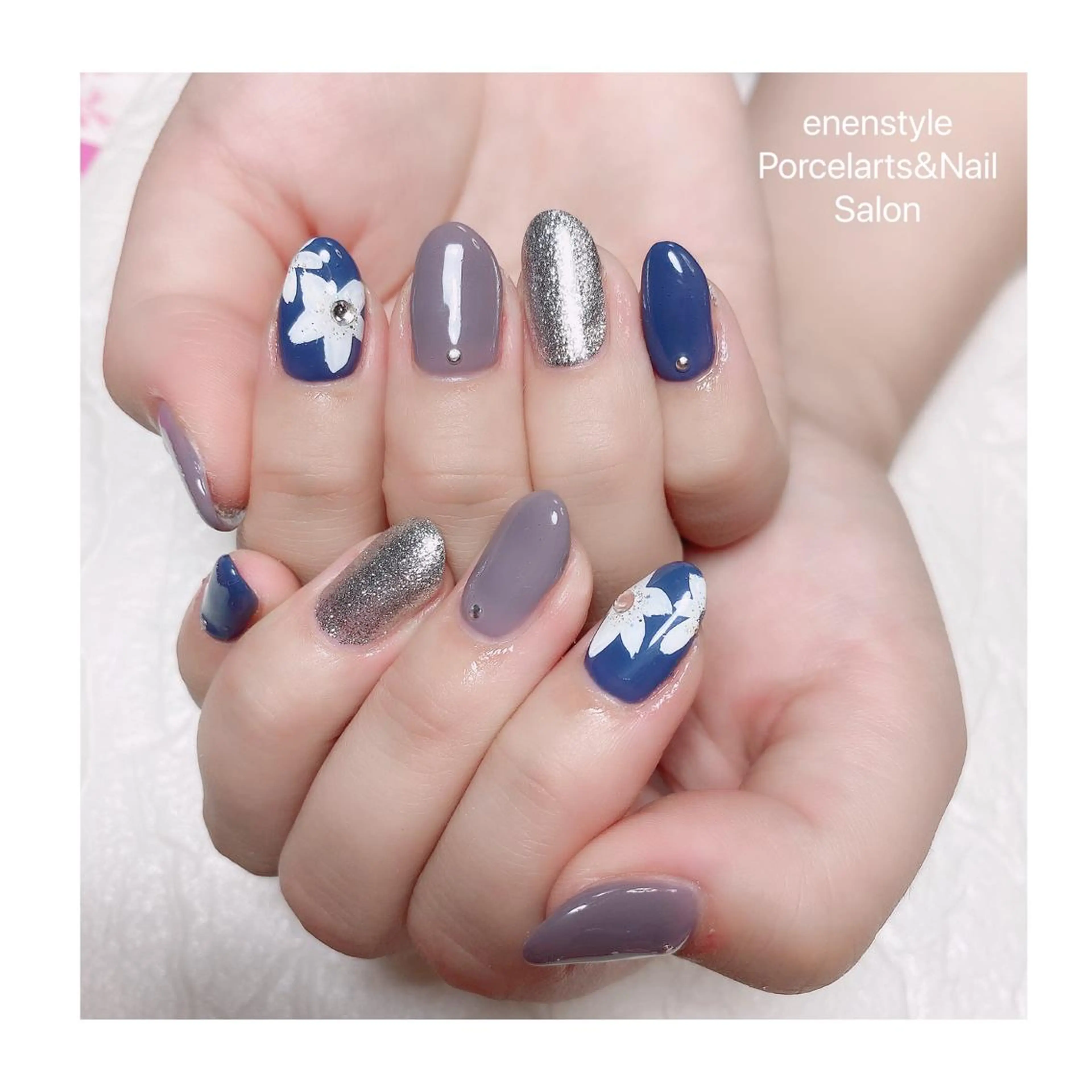 ミディアム ネイル ハンドネイル 👑enen style👑のネイルデザイン