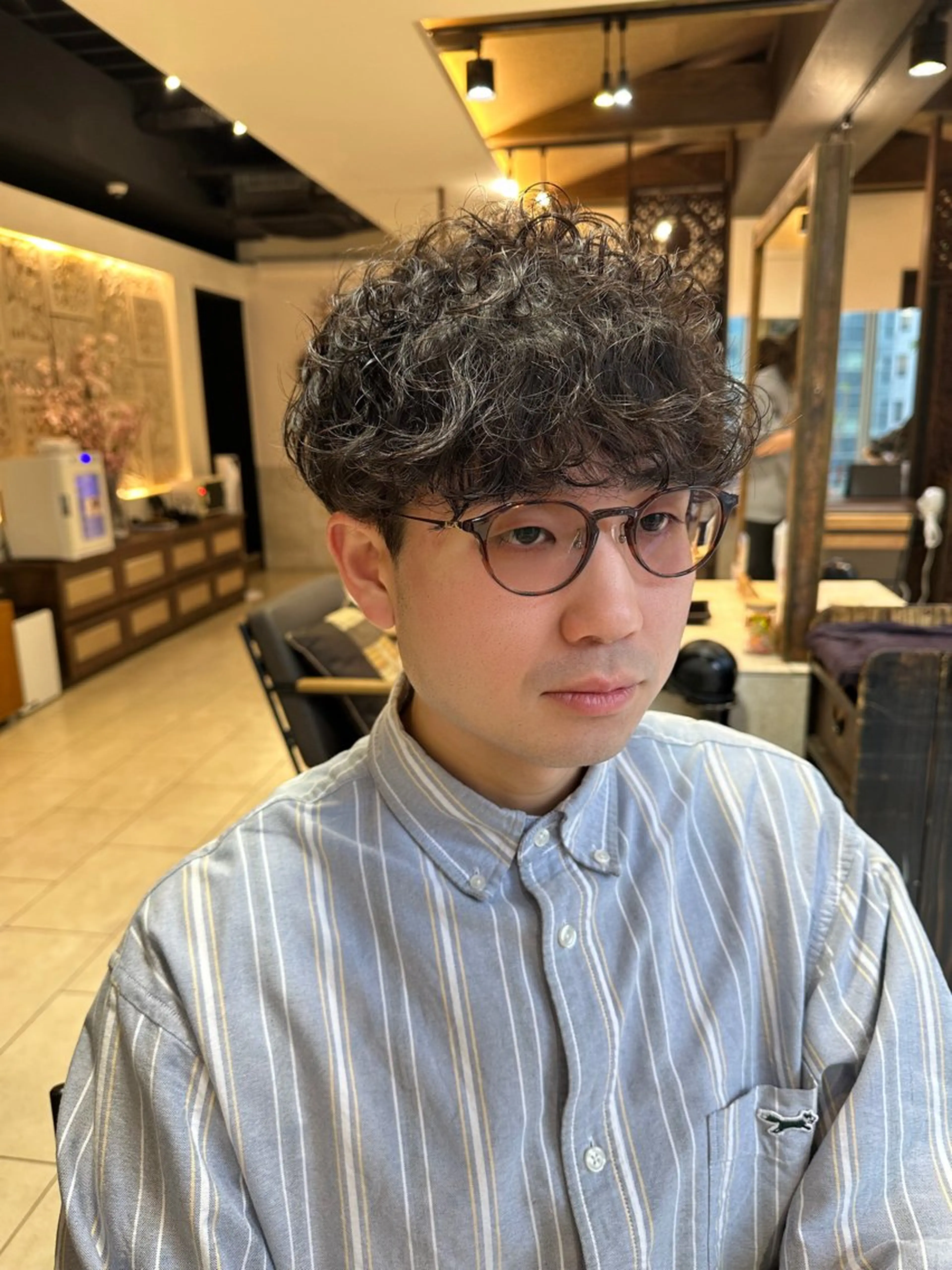 パーマ メンズ メンズパーマ 波巻きパーマ 髙橋遥 /メンズカットのヘアスタイル