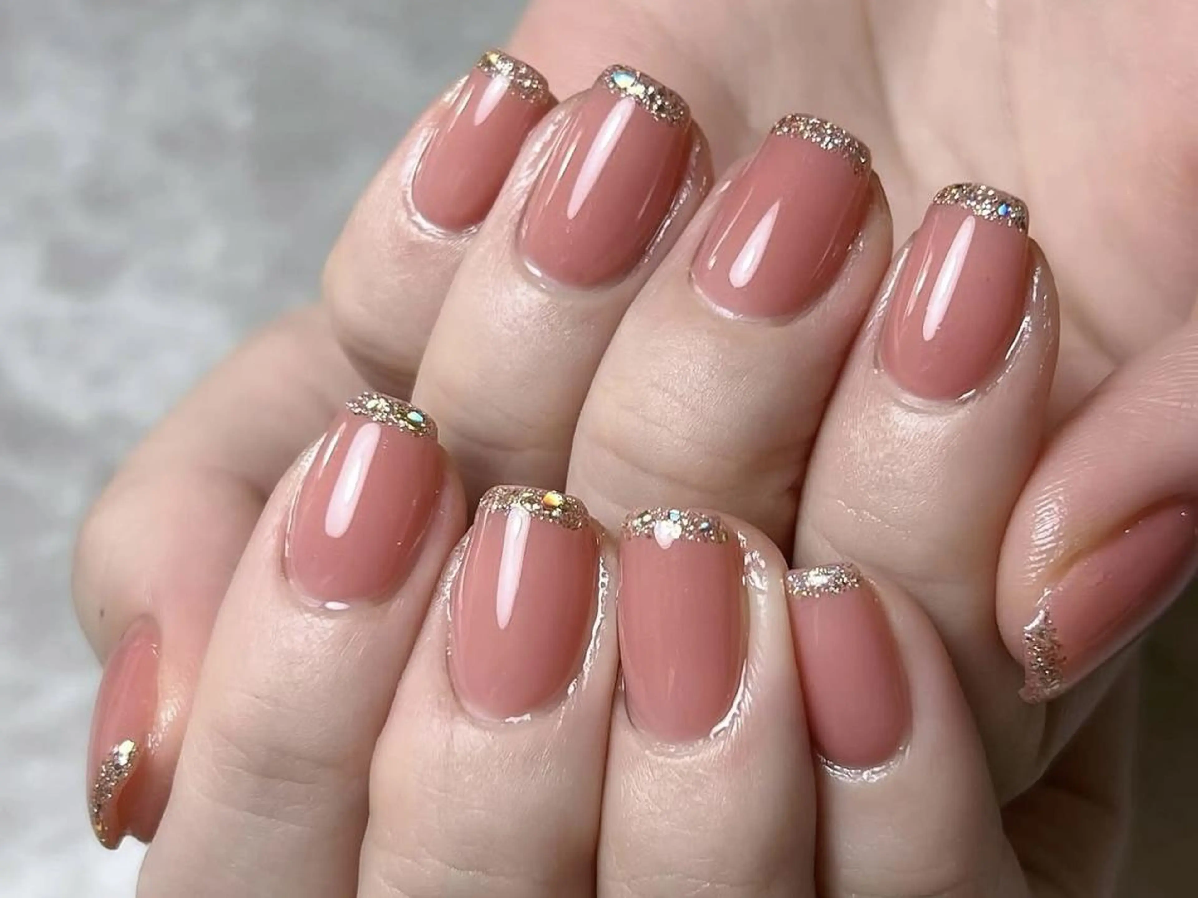 メンズ ネイル アートネイル フレンチネイル ジェルネイル キラキラネイル パラジェル Bloom kabukiのネイルデザイン