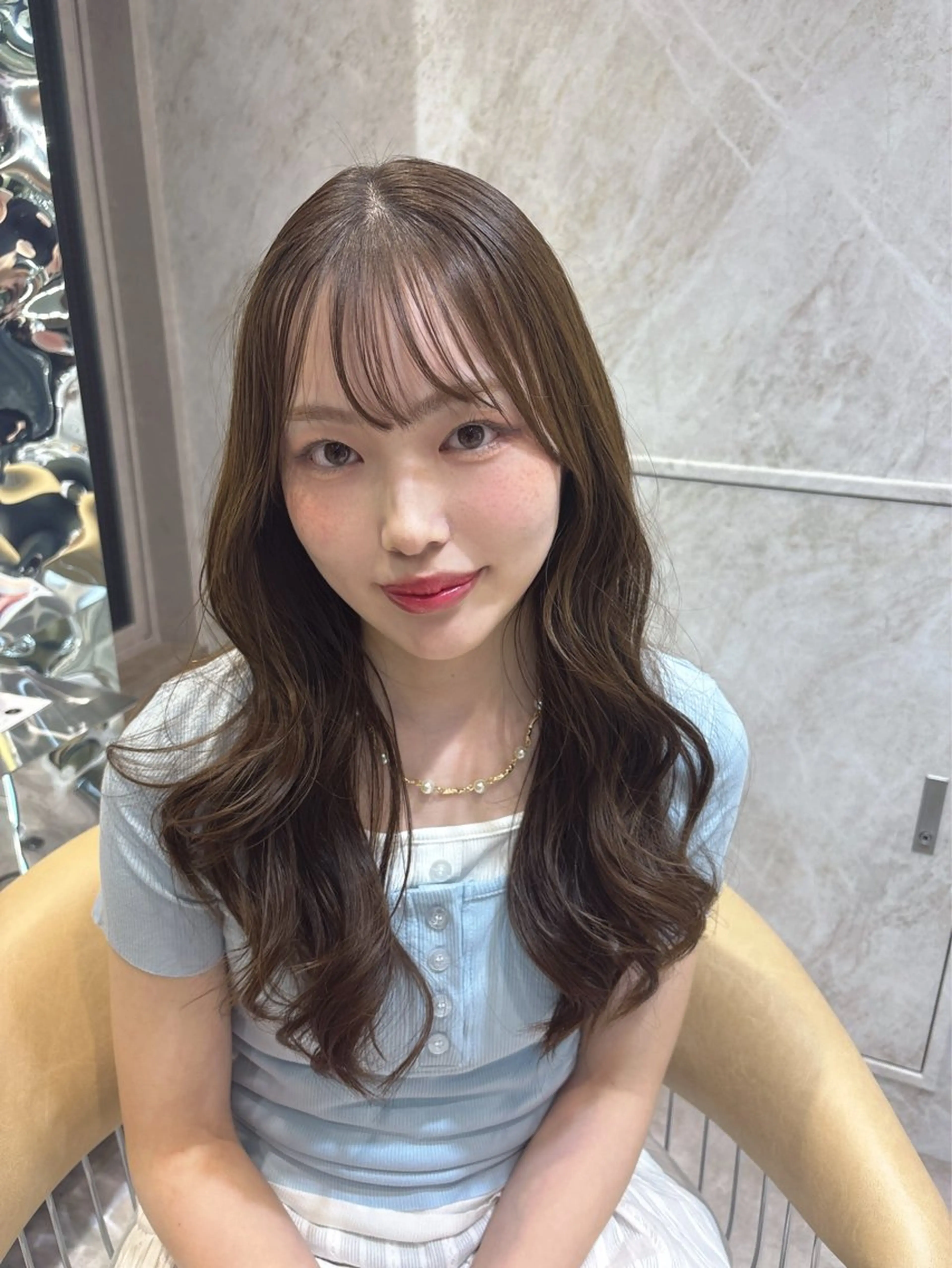 ロング くびれヘア ヘアカラー トリートメント 顔周りレイヤーカット /髪質改善/ゆう🤍のヘアスタイル