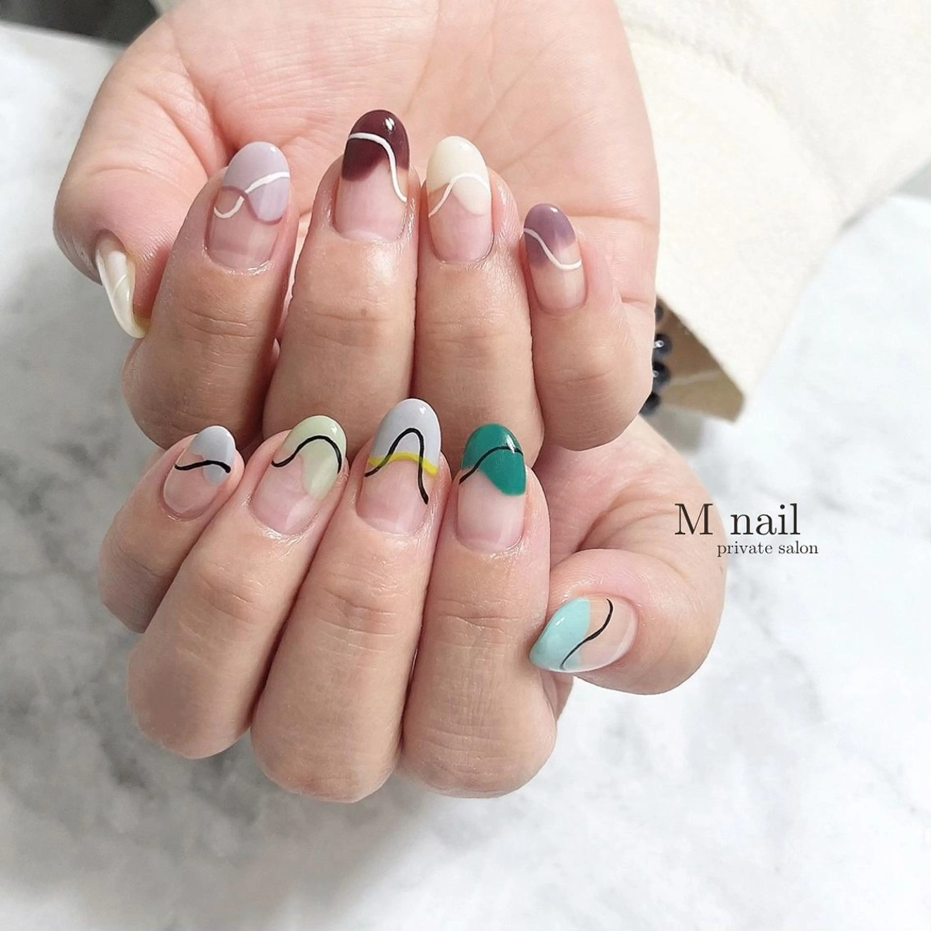 ネイル 持ち込み ハンドネイル M nailのネイルデザイン
