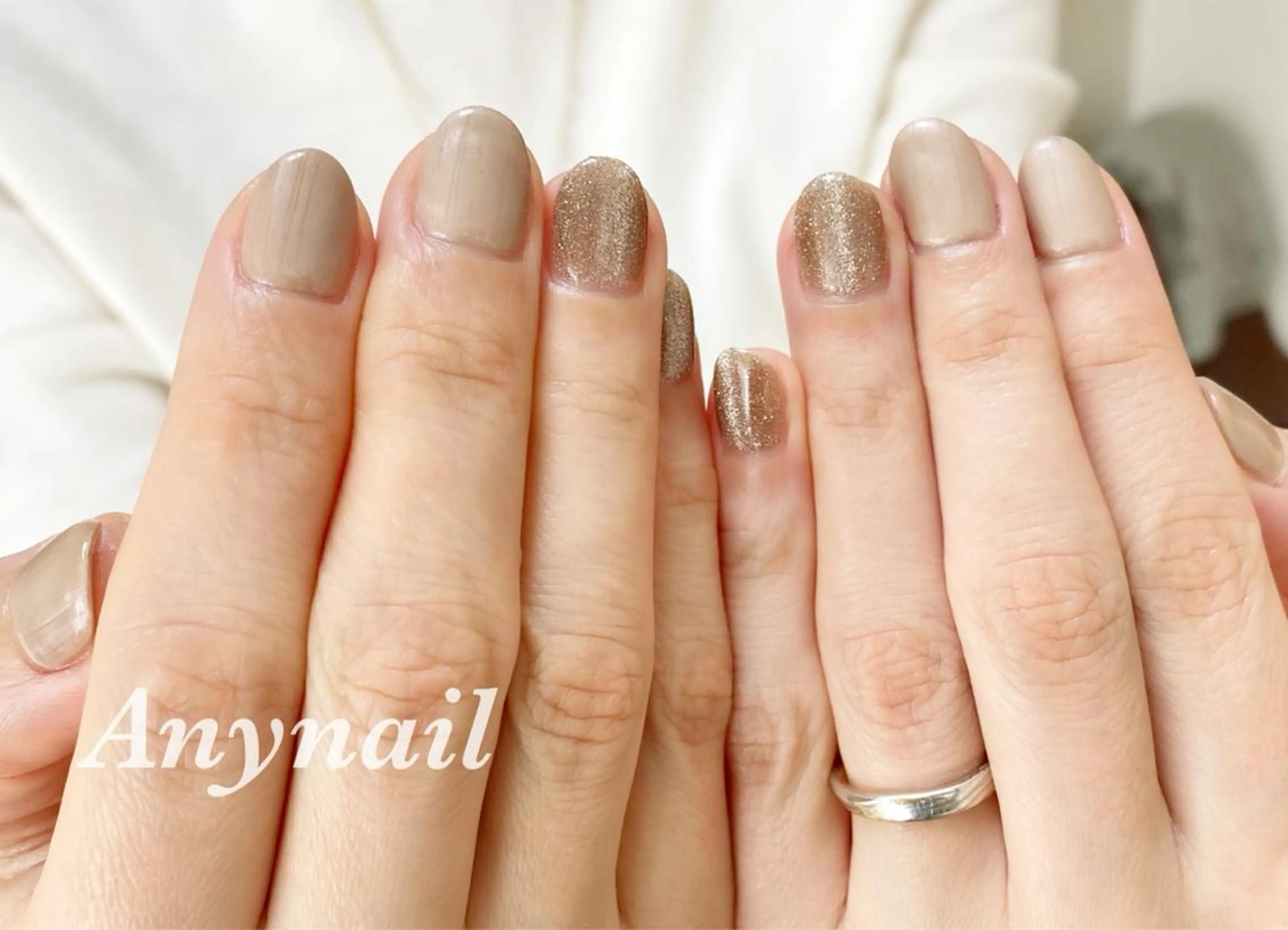 ネイル ブルー マグネットネイル オフィスネイル ワンカラーネイル ハンドネイル 岩澤 恵子のネイルデザイン