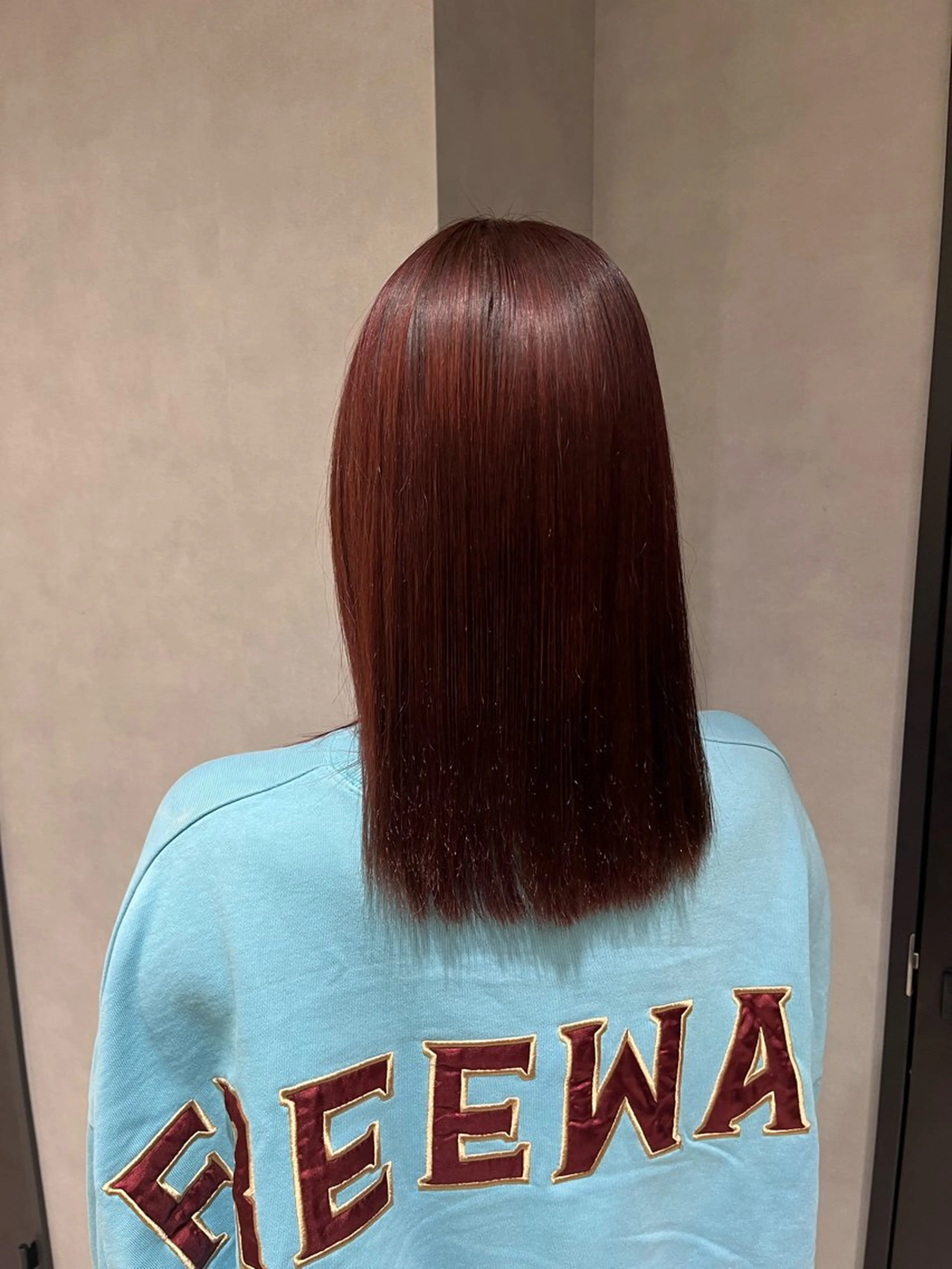 カラー レッドカラー ブリーチ/縮毛矯正 ❤️‍🔥シンノスケのヘアスタイル