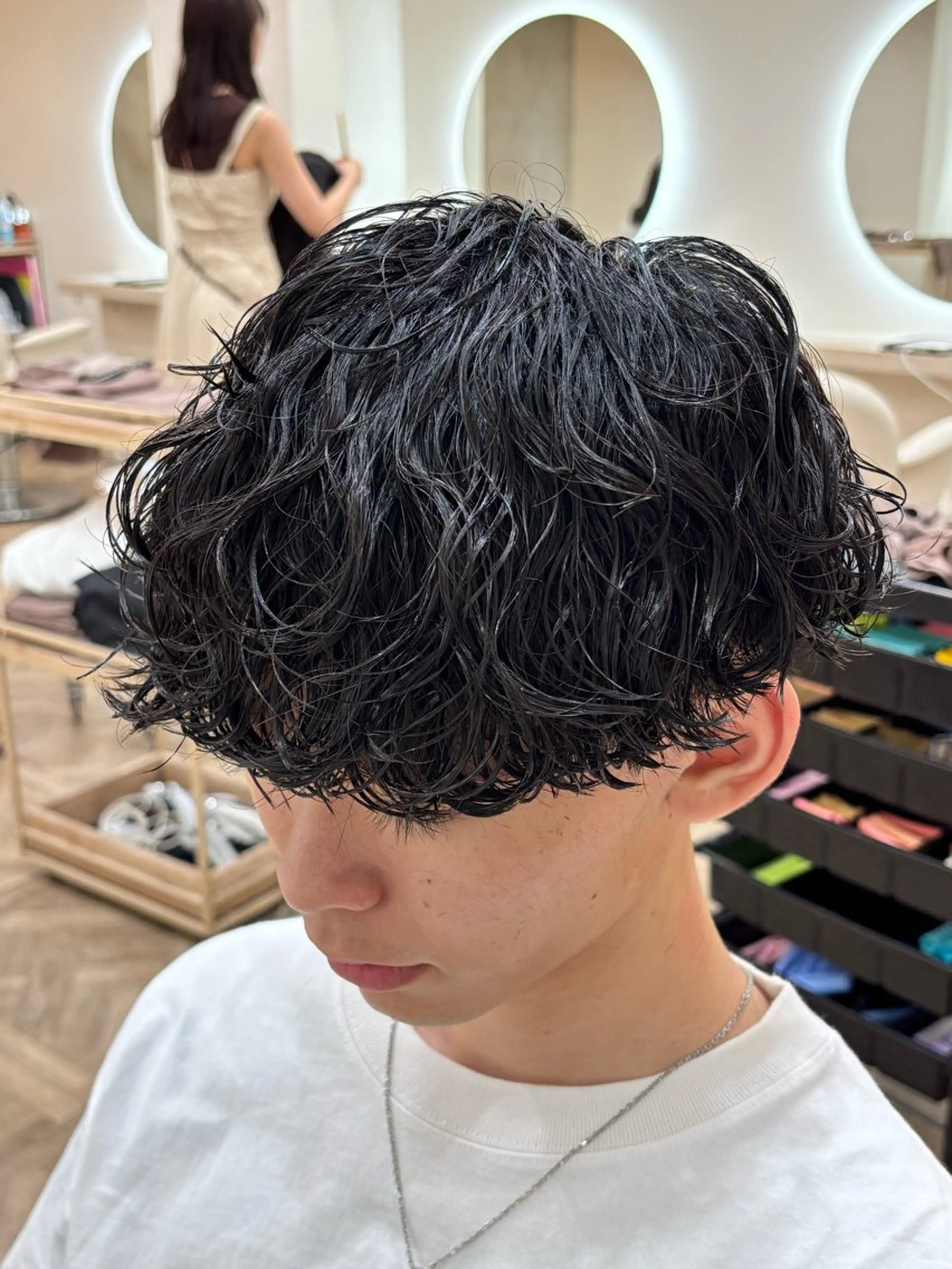 ショート パーマ メンズ 波巻きパーマ カット パーマ トリートメント パーマ職人DAIKI ツイスパ/波巻きのヘアスタイル