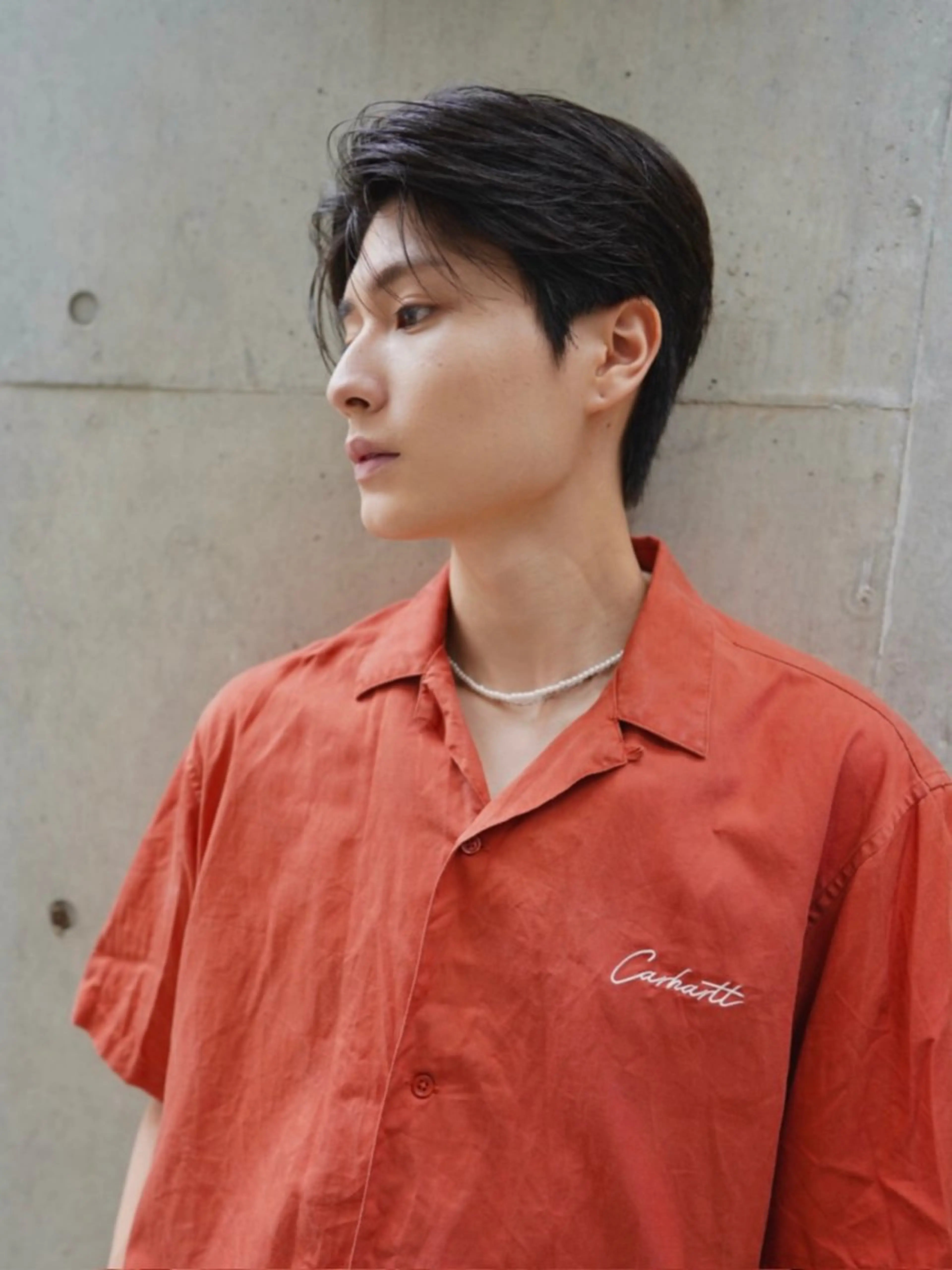 メンズ カット センターパート/ 暖色カラーayuのヘアスタイル