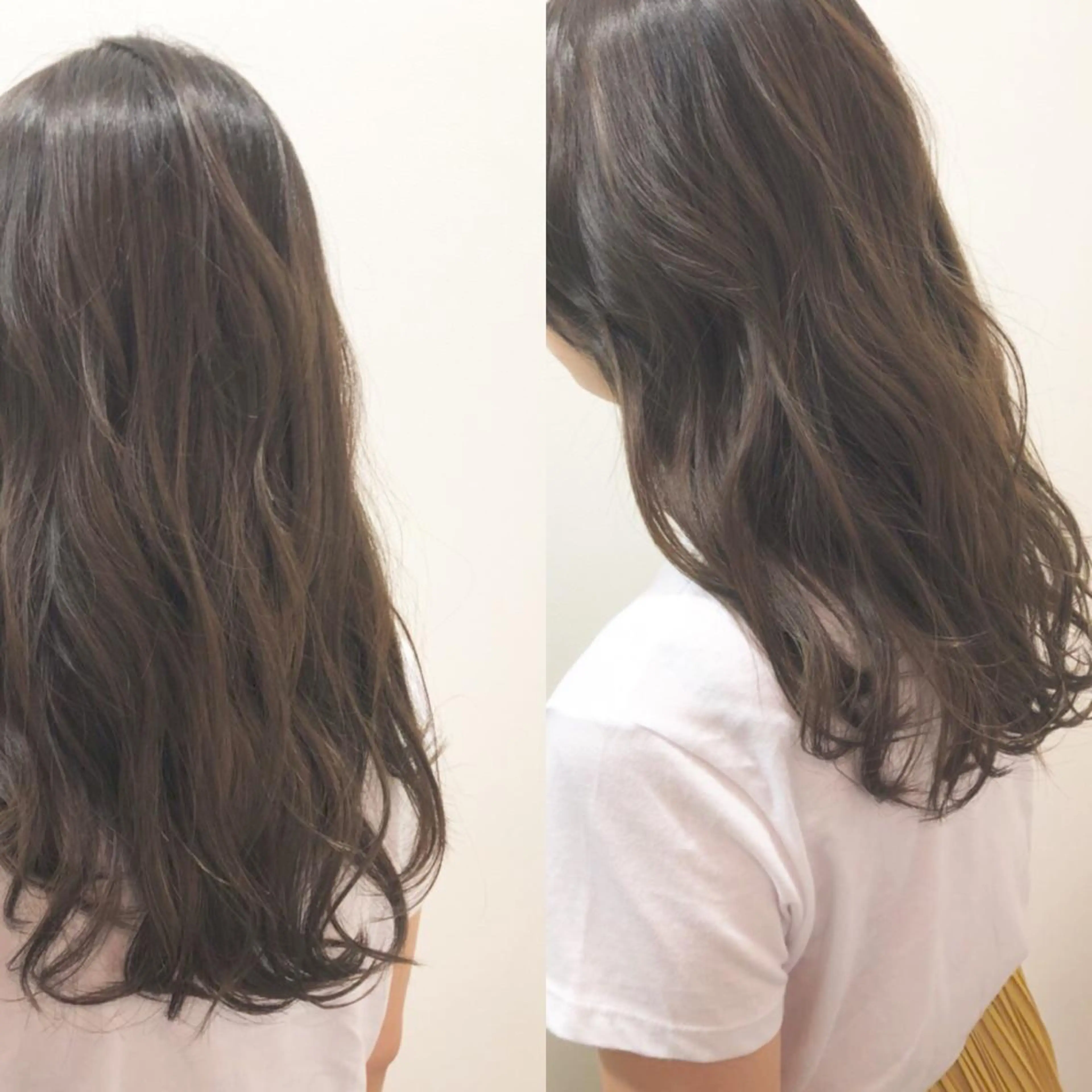 セミロング カット パーマ ヘアセット 坂本 なつきのヘアスタイル