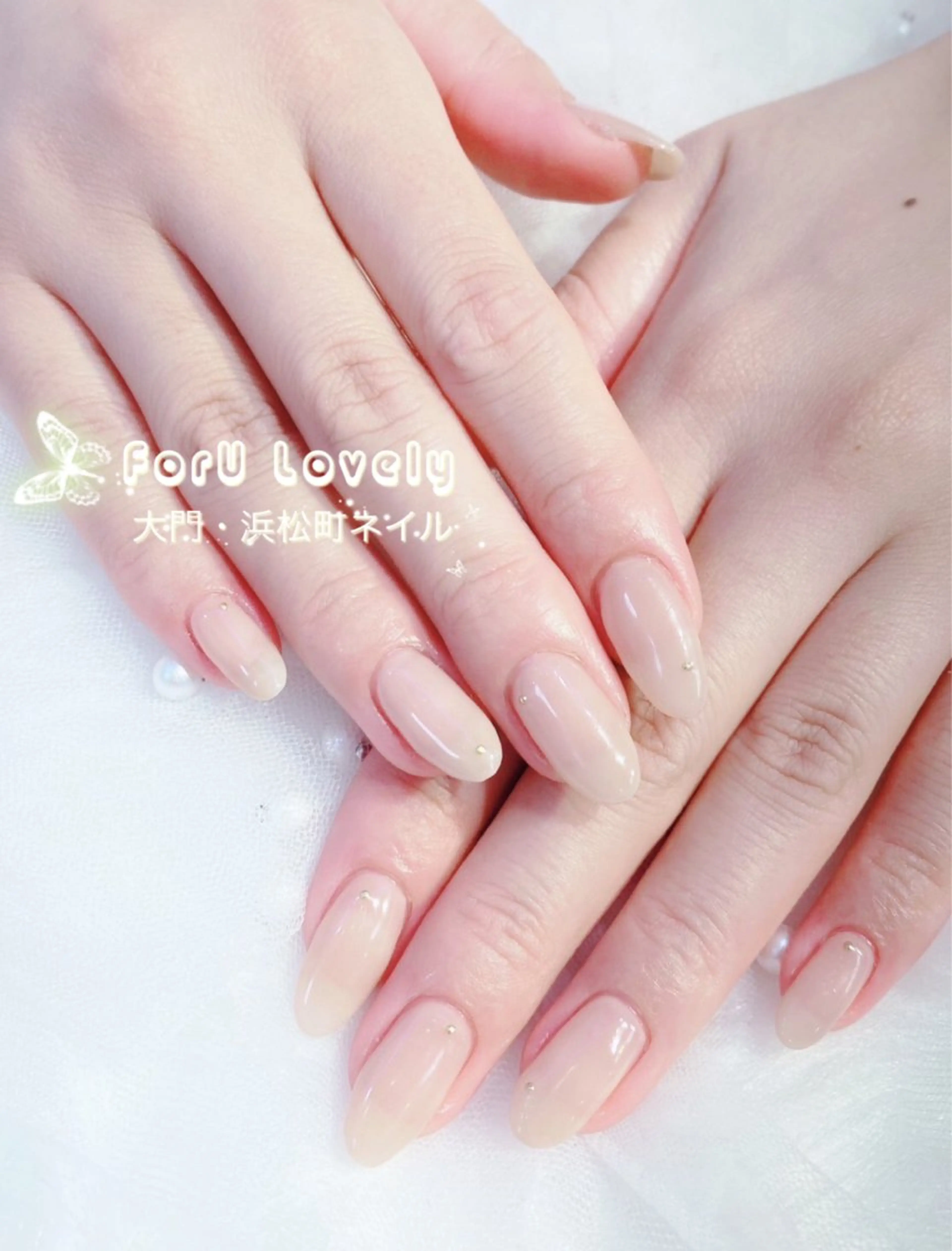 ネイル 桜ネイル フットネイル フレンチネイル ジェルネイル ラメ(グリッター) ハンドネイル ハンドケア 大門浜松町 ネイルのネイルデザイン