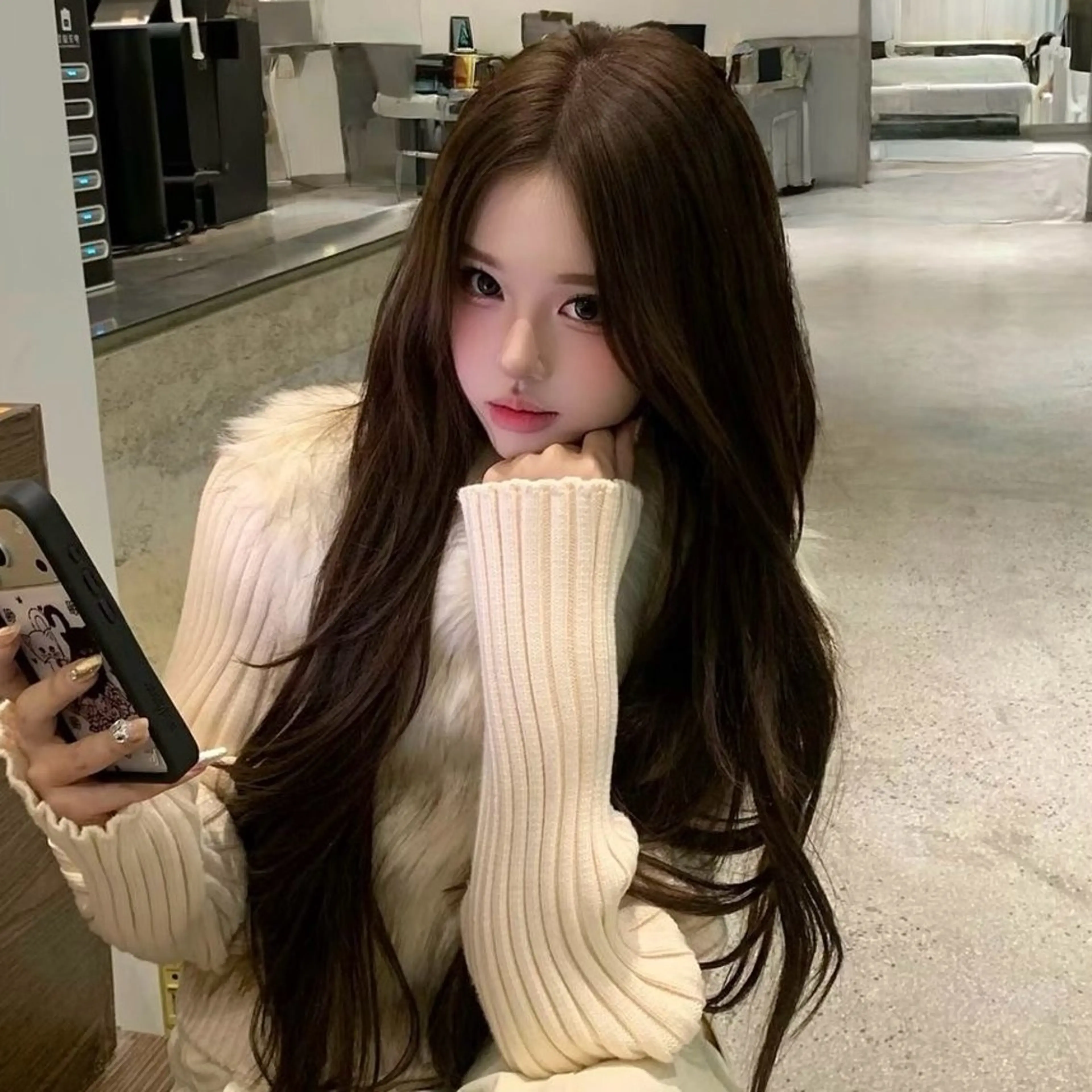 ロング カラー ブリーチ 透明感カラー ブリーチなしカラー くびれヘア 髪質改善 カット ヘアカラー トリートメント ワンホンヘア/ 透明感カラー/ゆうとのヘアスタイル