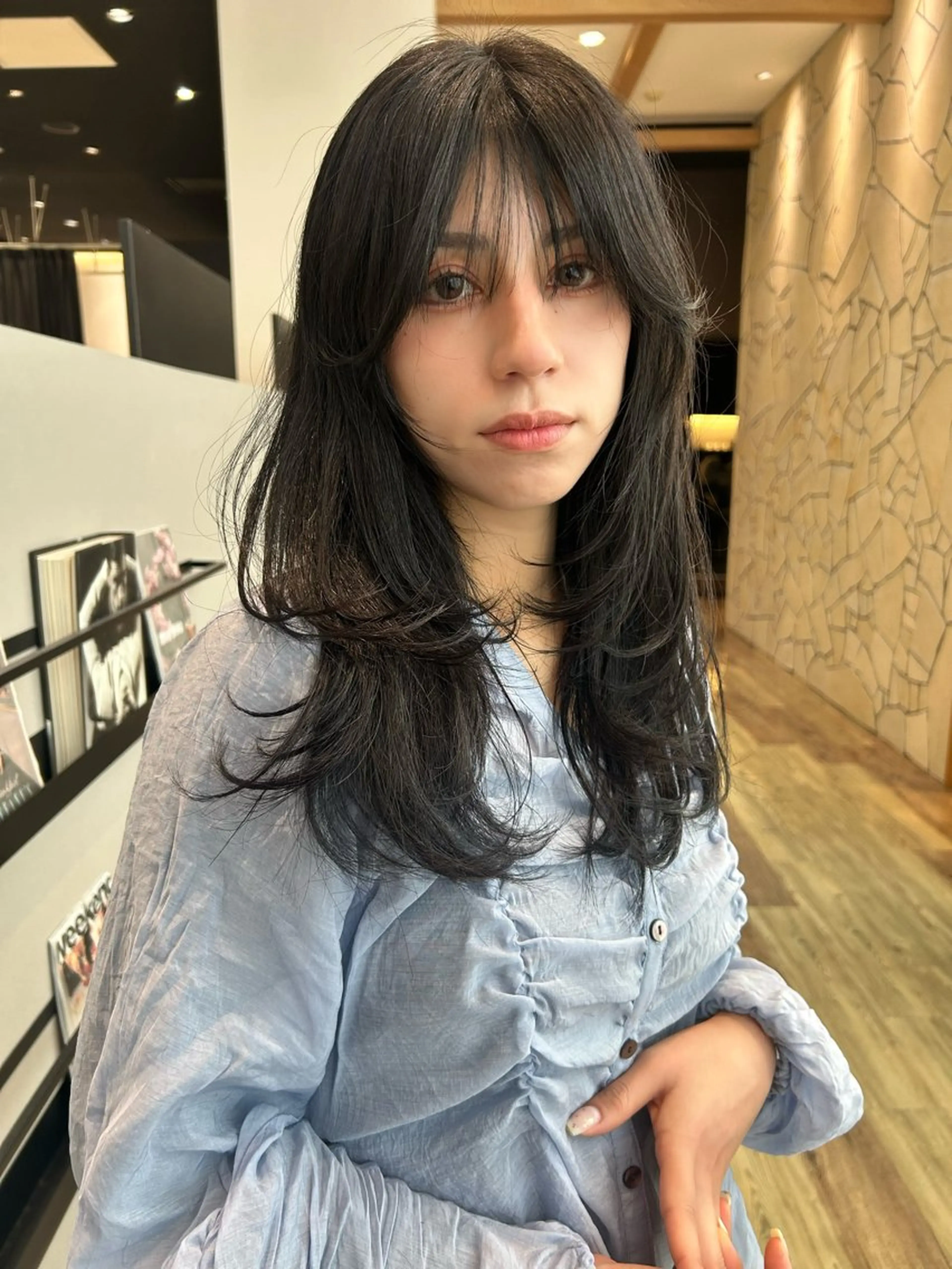 ロング カラー ハイレイヤー レイヤーカット カット ヘアカラー トリートメント k-two☁あべの/ パーマ/Touaのヘアスタイル