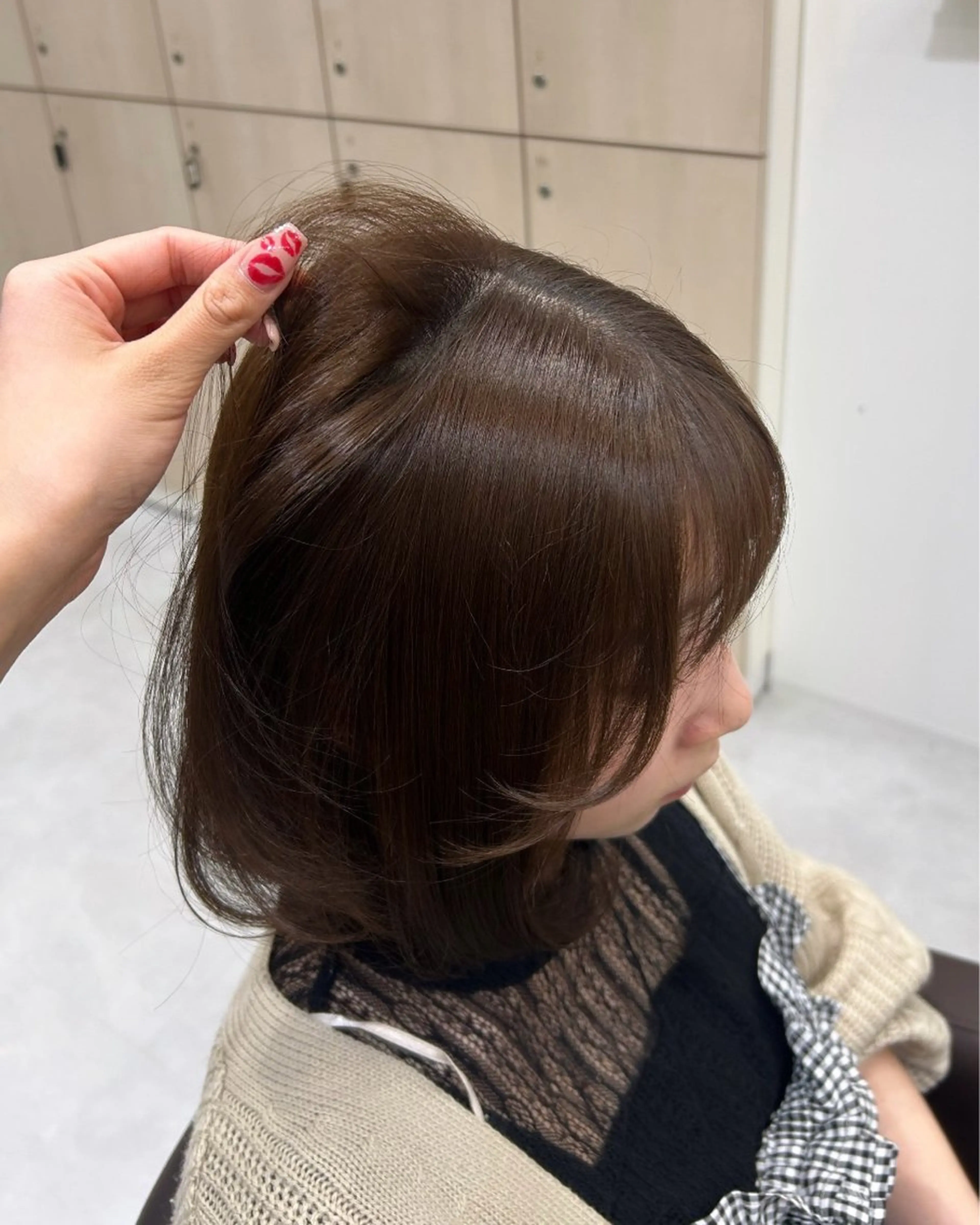 ミディアム カラー 横浜美容室/透明感 カラー/レイヤーのヘアスタイル