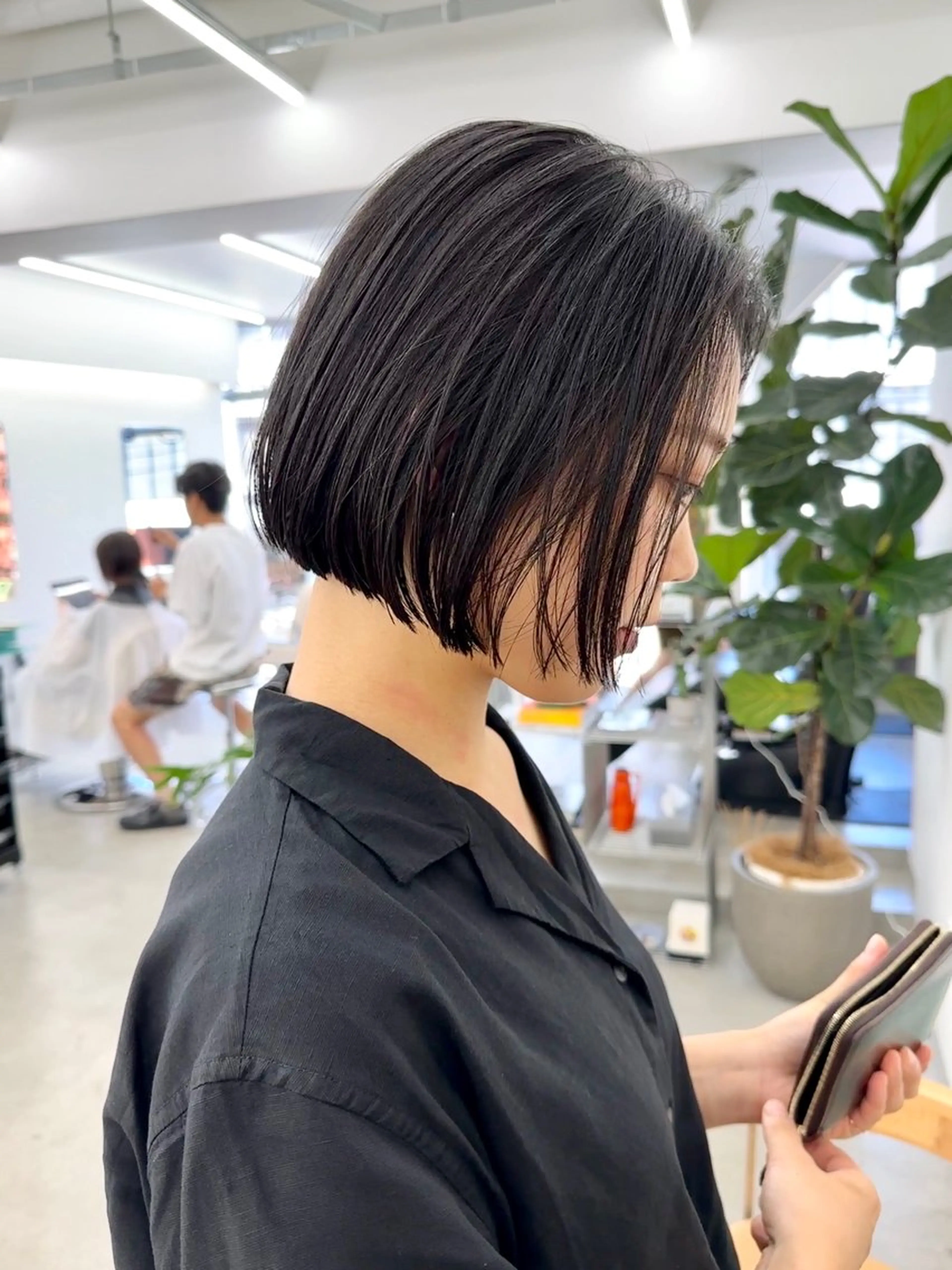 ショート 切りっぱなしボブ ボブ ボブ/レイヤー/ケア パーマ/リュウタのヘアスタイル