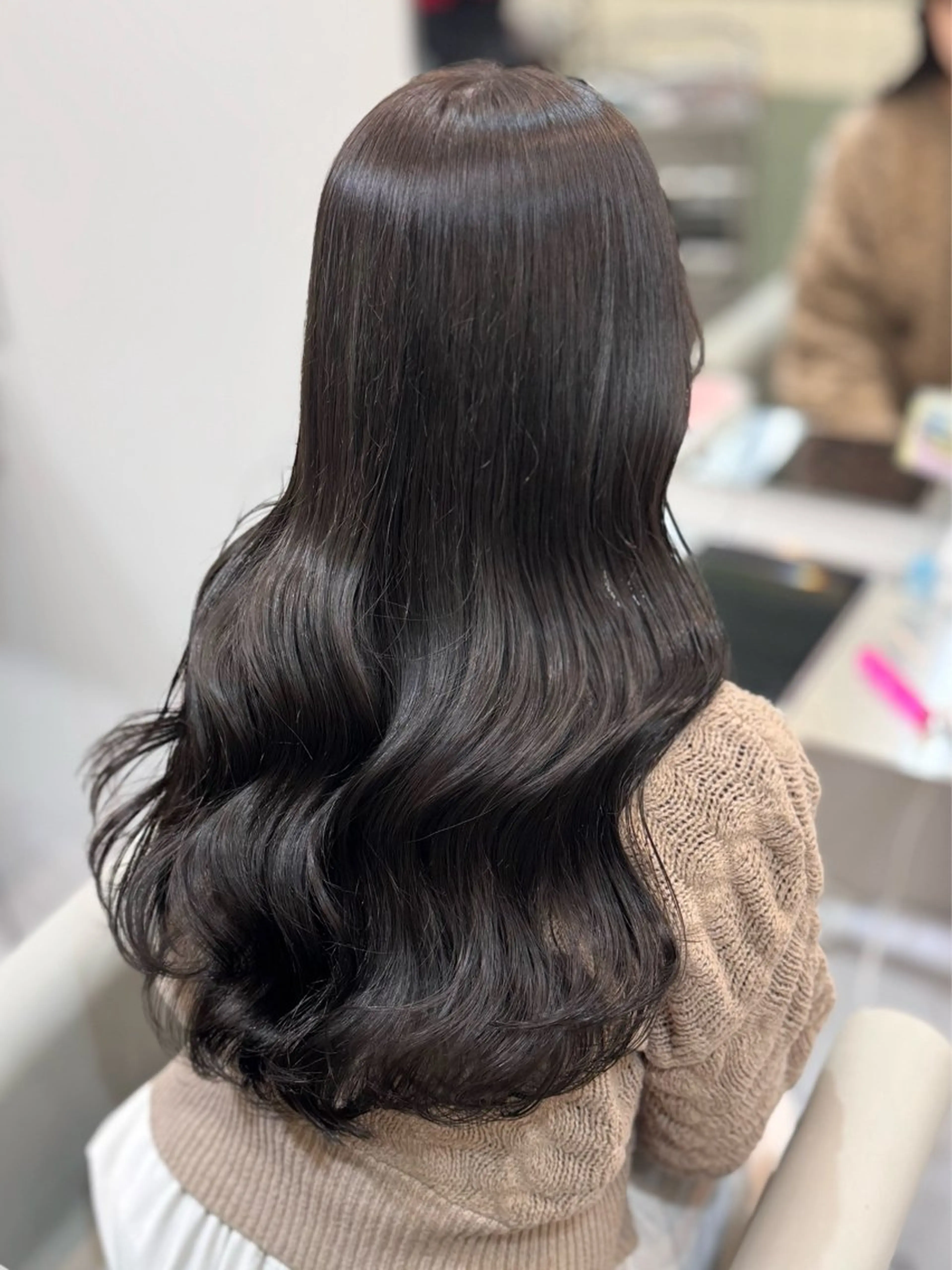 ロング カラー amane໒꒱うる艶 ブリーチ透明感カラーのヘアスタイル