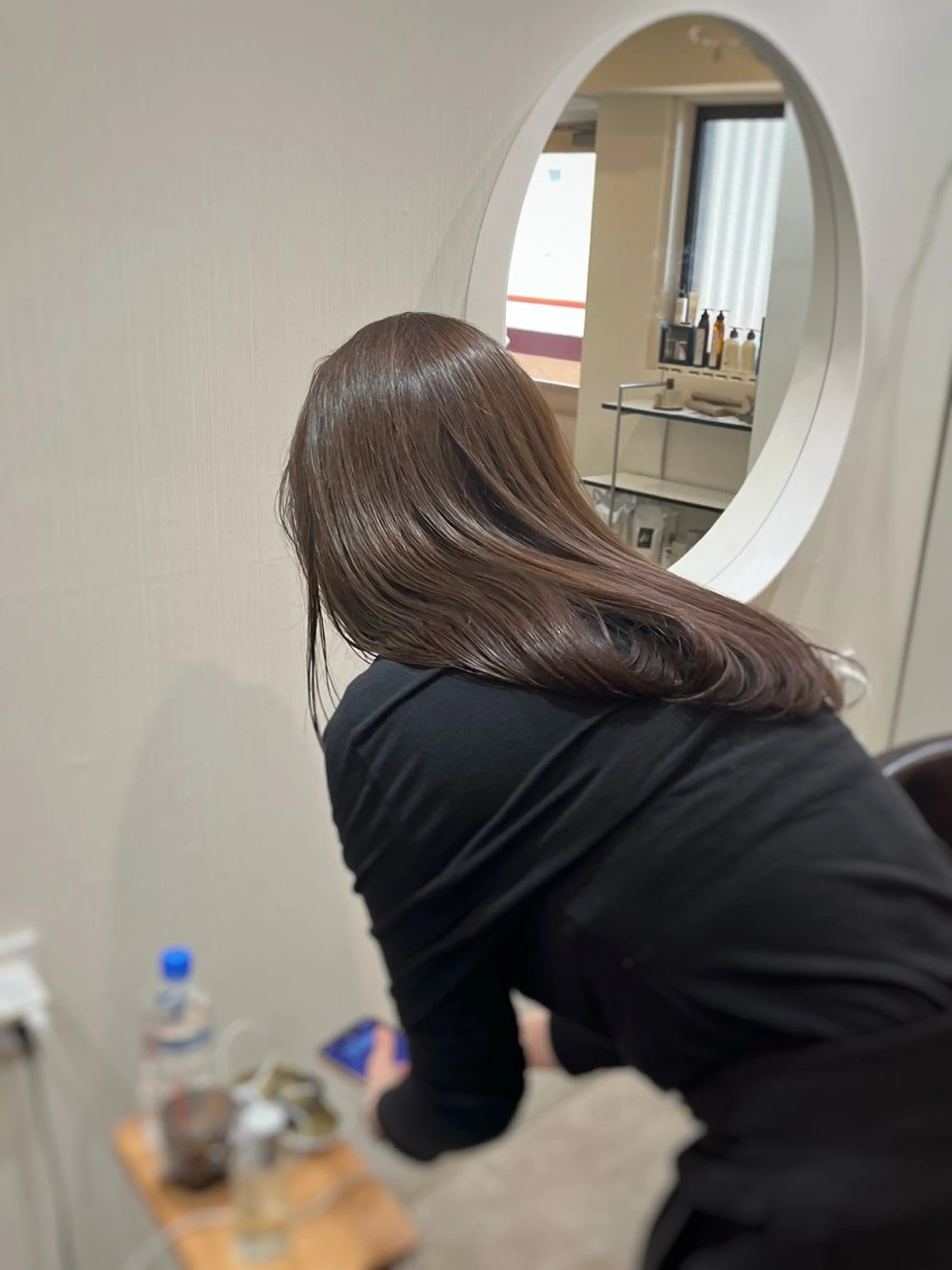 ロング カラー アッシュ アッシュブラウン ブラウンカラー 下石怜子/レイヤー/ 透明感カラーのヘアスタイル