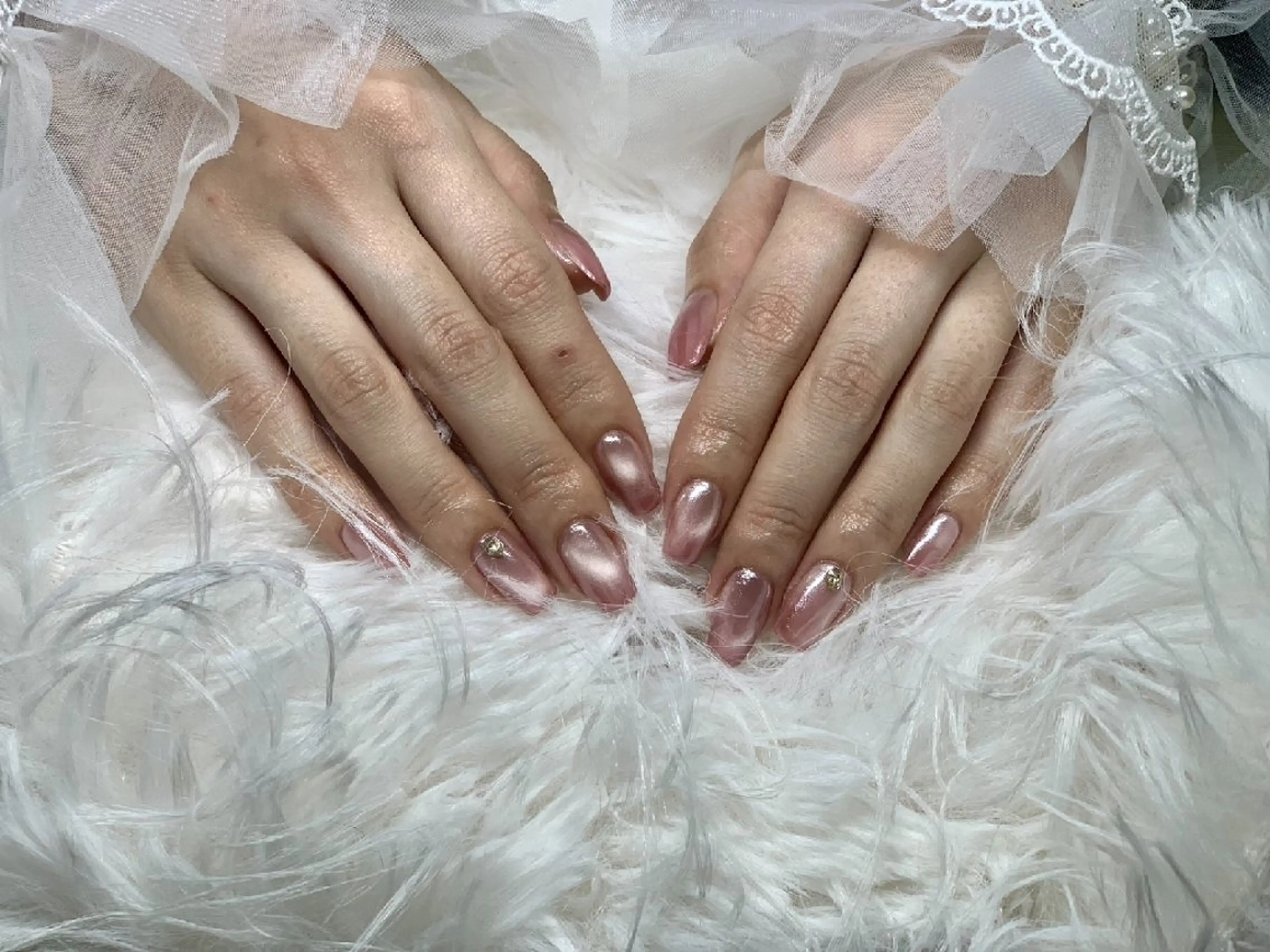 ネイル オーロラネイル クリアネイル グラデーション マグネットネイル ミラーネイル ハンドネイル 禅 nails所属・禅 博多駅ネイルサロンのネイルデザイン