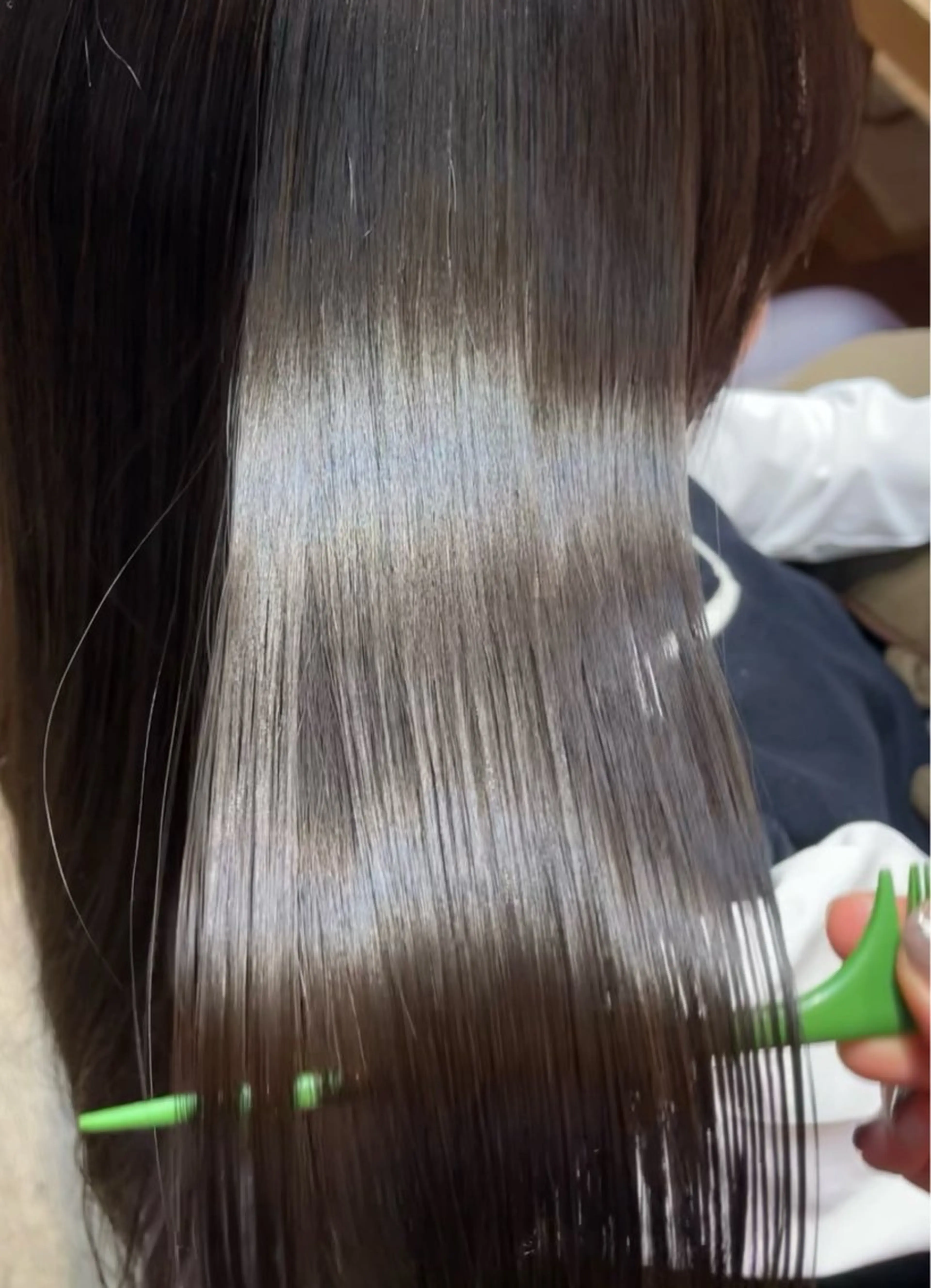 ロング カット 縮毛矯正 トリートメント TJ天気予報 佐藤優月のヘアスタイル