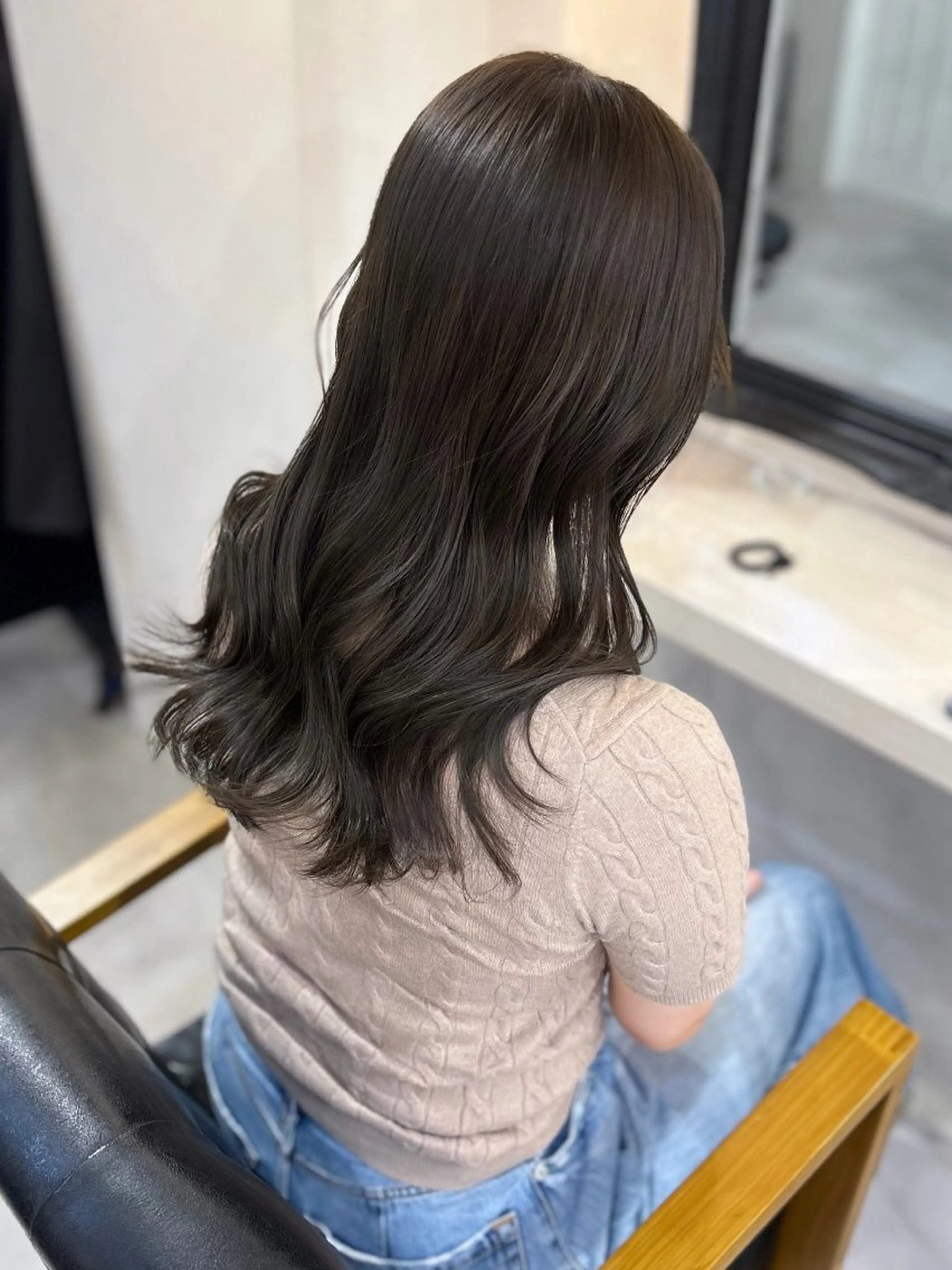 ロング カット ヘアカラー トリートメント レイヤー/ラベンダー オージュア/枝元唯のヘアスタイル