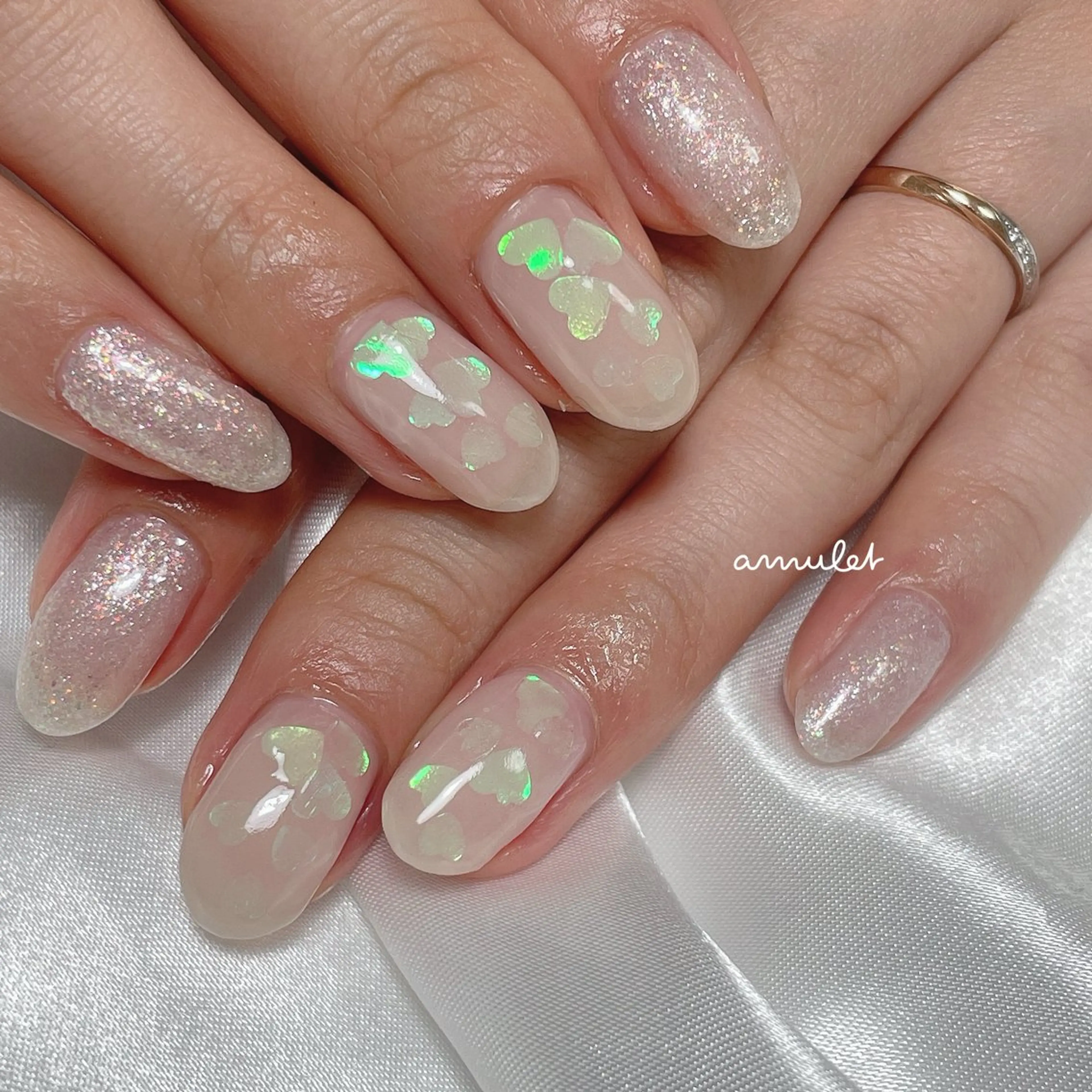 ネイル バレンタイン ハンドネイル amulet TOMOMIのネイルデザイン