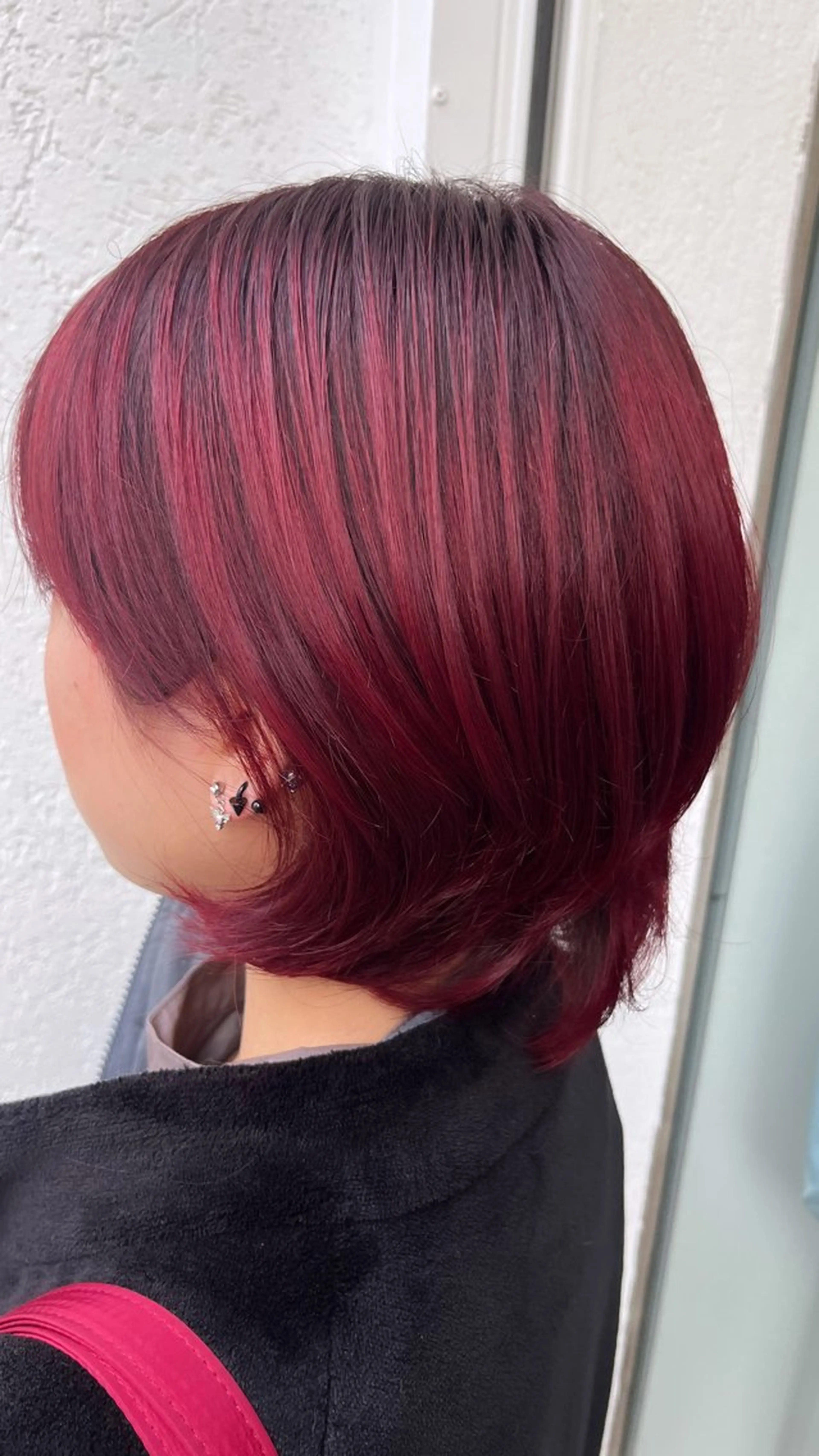 ショート カラー レッドカラー ヘアカラー トリートメント CoCooN TAKUMAのヘアスタイル