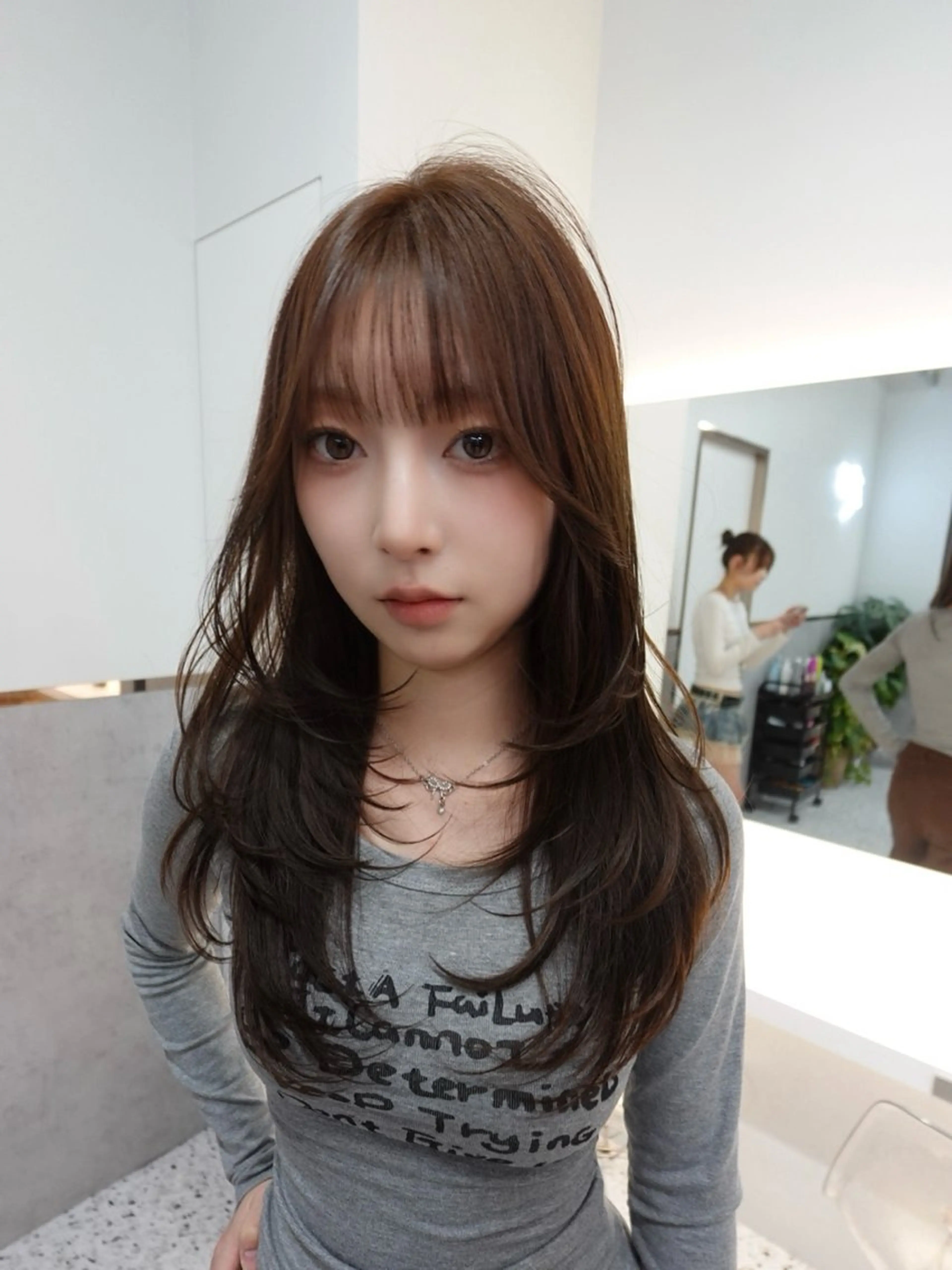 ロング ハッシュカット ハイレイヤー レイヤーカット Yuta✂︎ 韓国レイヤー🪽のヘアスタイル