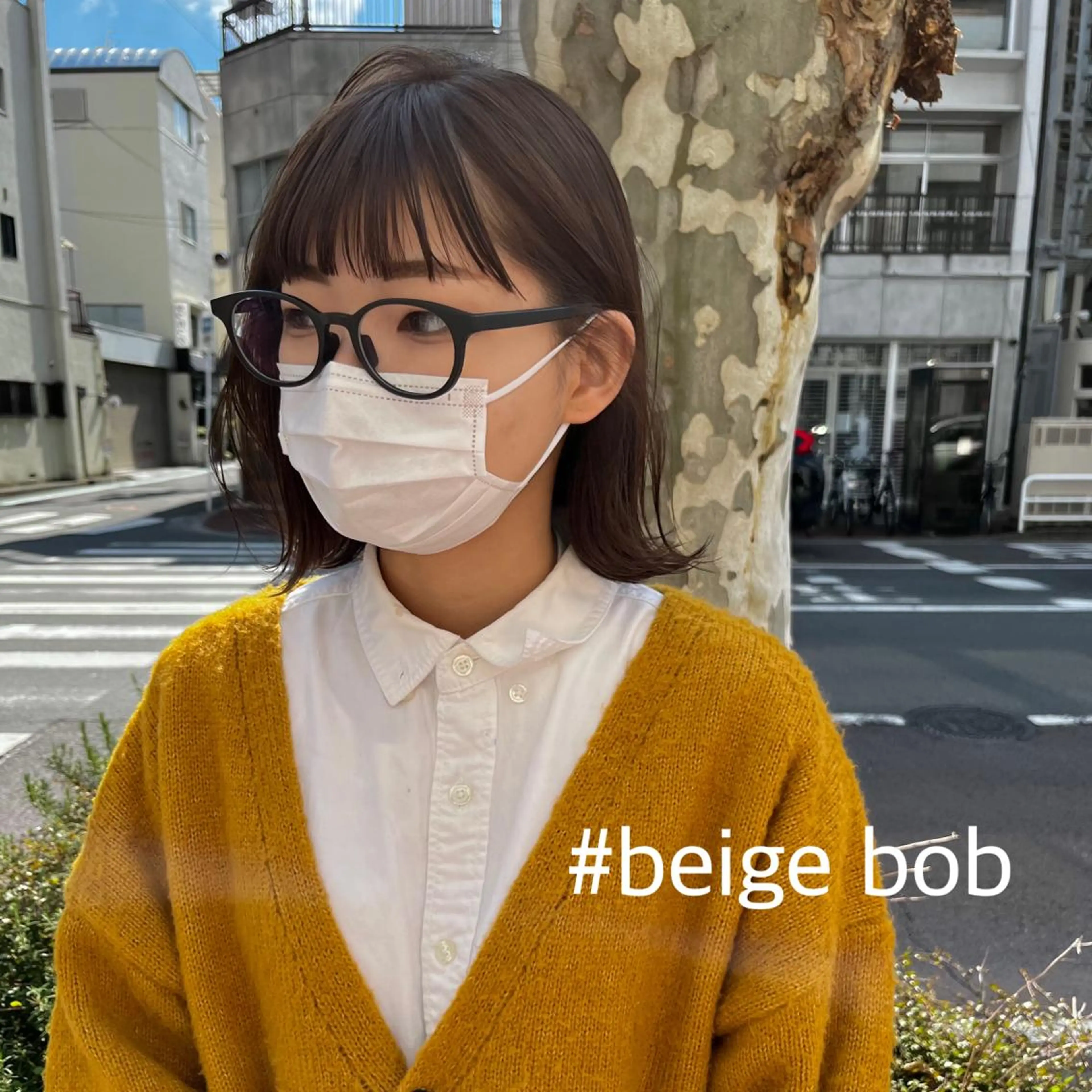 ミディアム カラー ベージュカラー ボブ カット ヘアカラー トリートメント 萌花 moeka /韓国/レイヤーのヘアスタイル