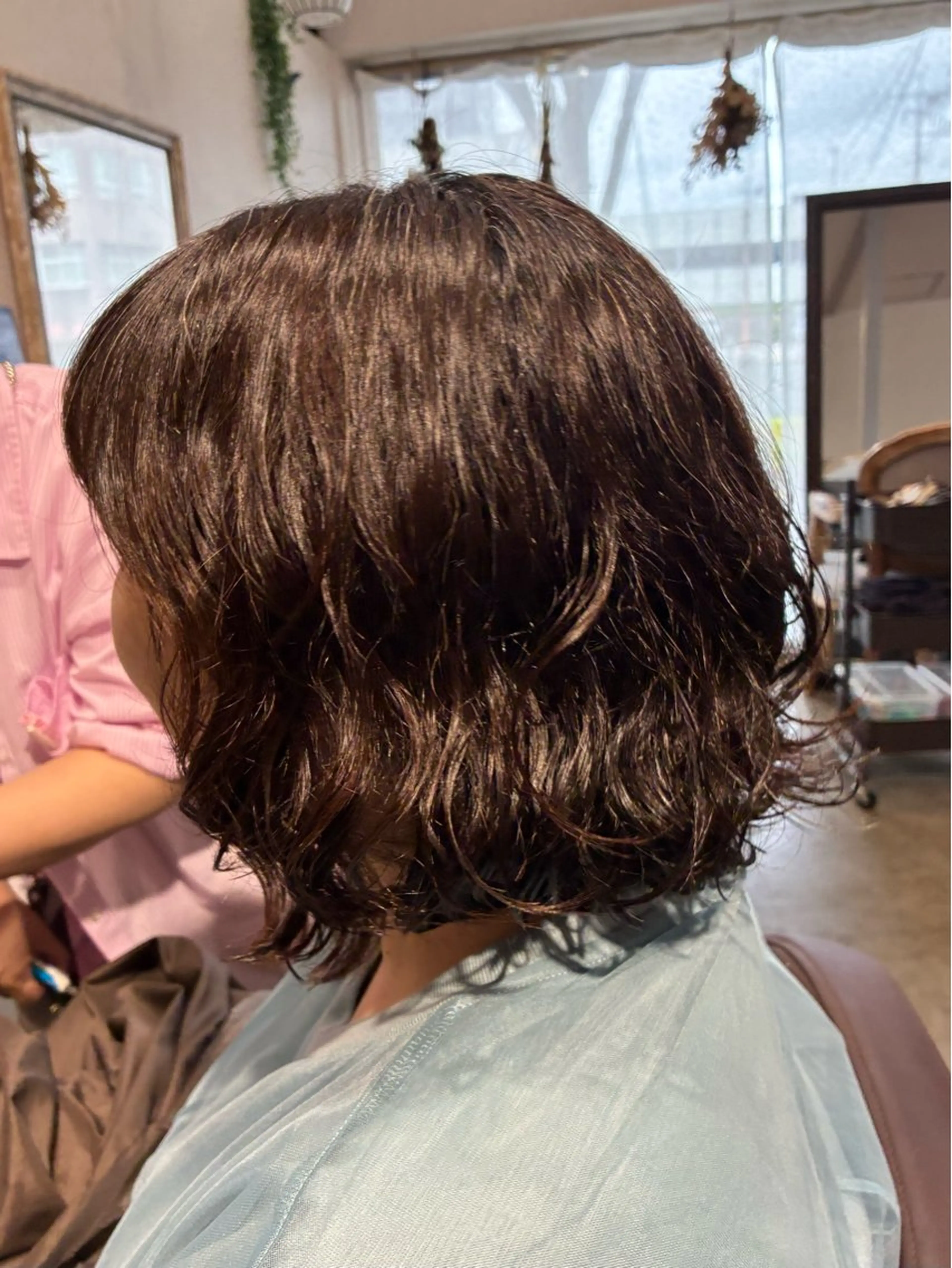 パーマ ボブ カット パーマ 宇田津 文那のヘアスタイル