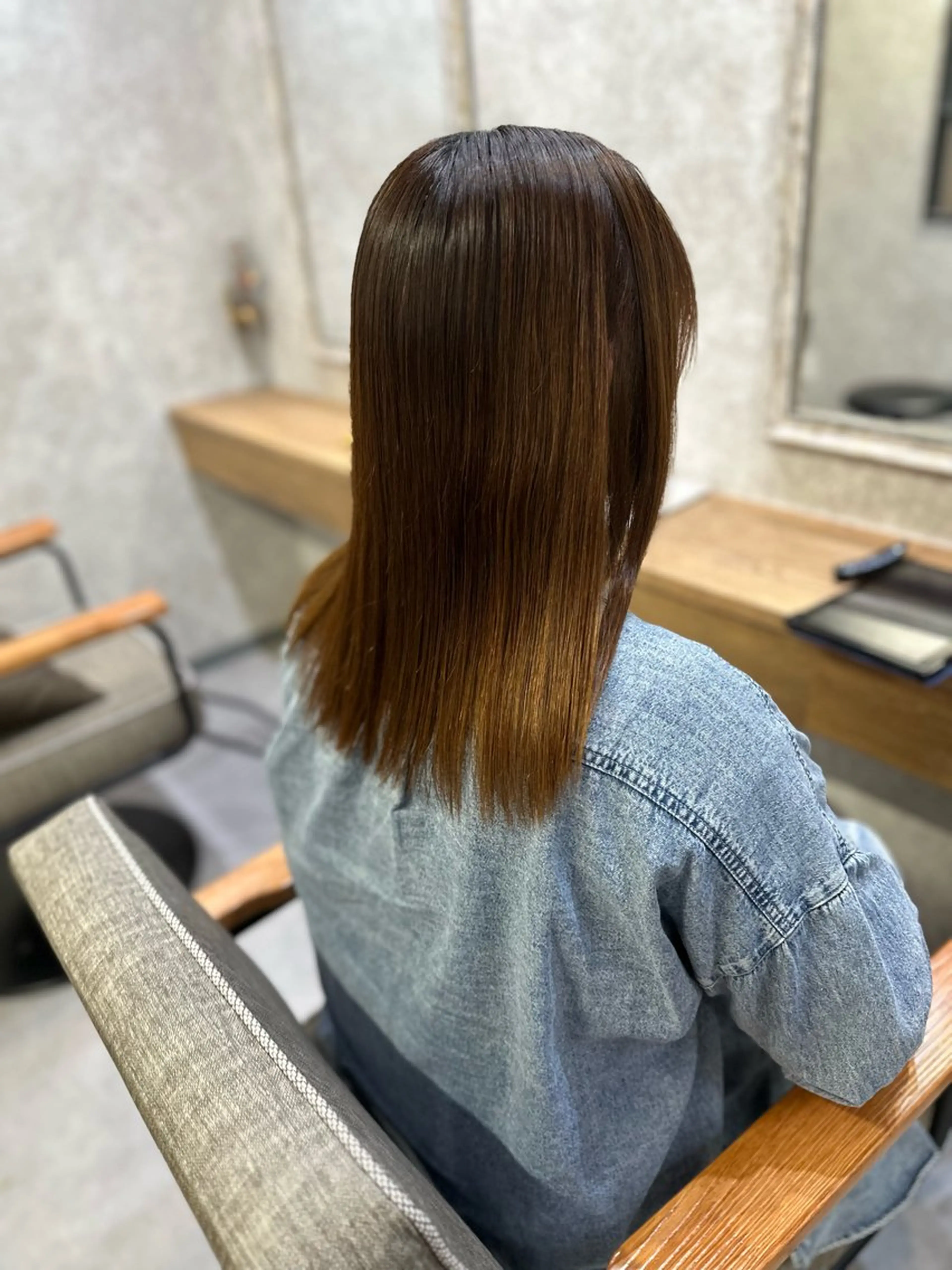 ミディアム カット ヘアカラー トリートメント 髪質改善/縮毛矯正/ 艶髪/根本和也のヘアスタイル