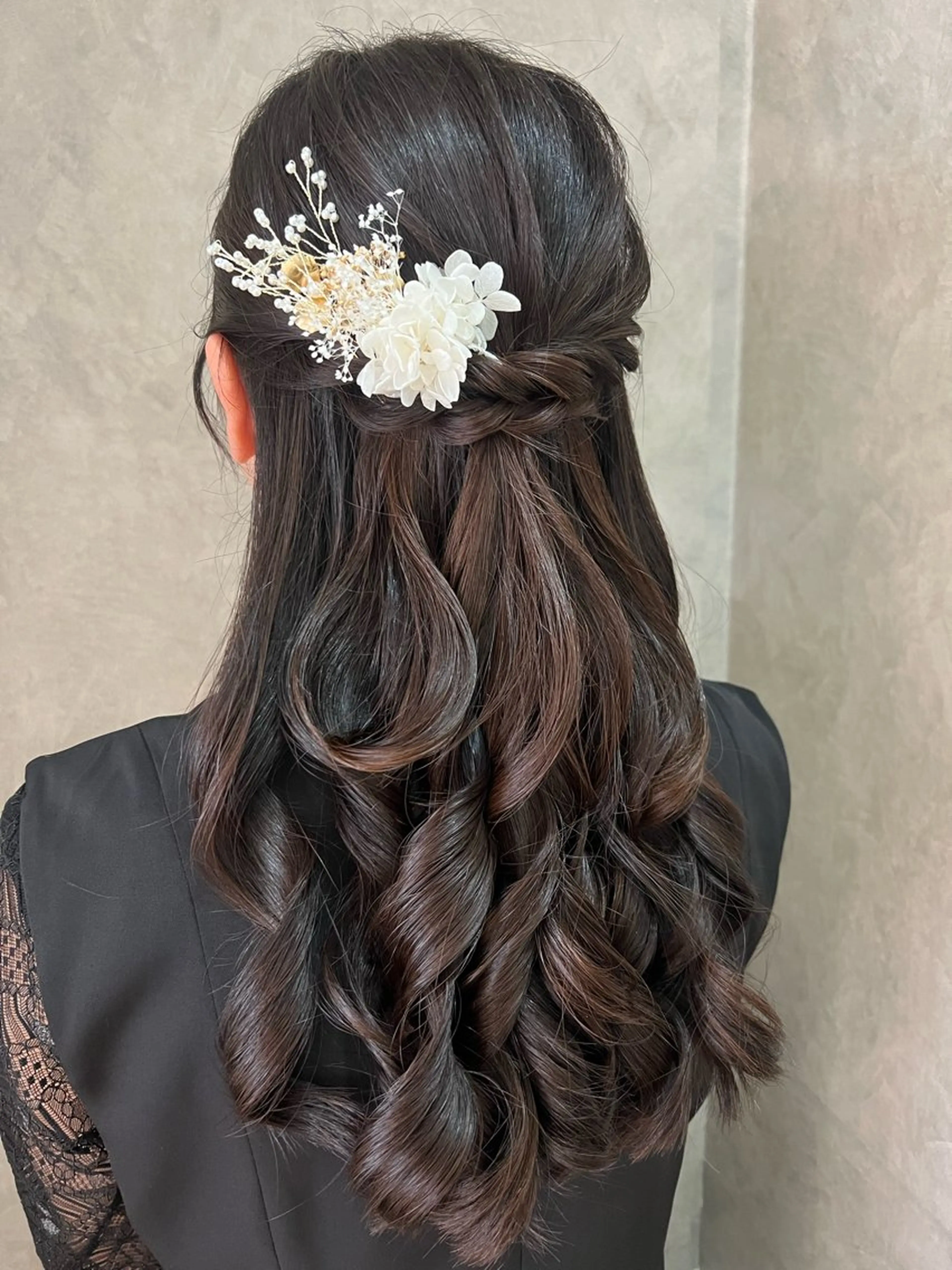 ヘアアレンジ ハーフアップ ヘアセット 大人可愛いヘアメイク 💋🧚‍♀️しずかのヘアスタイル