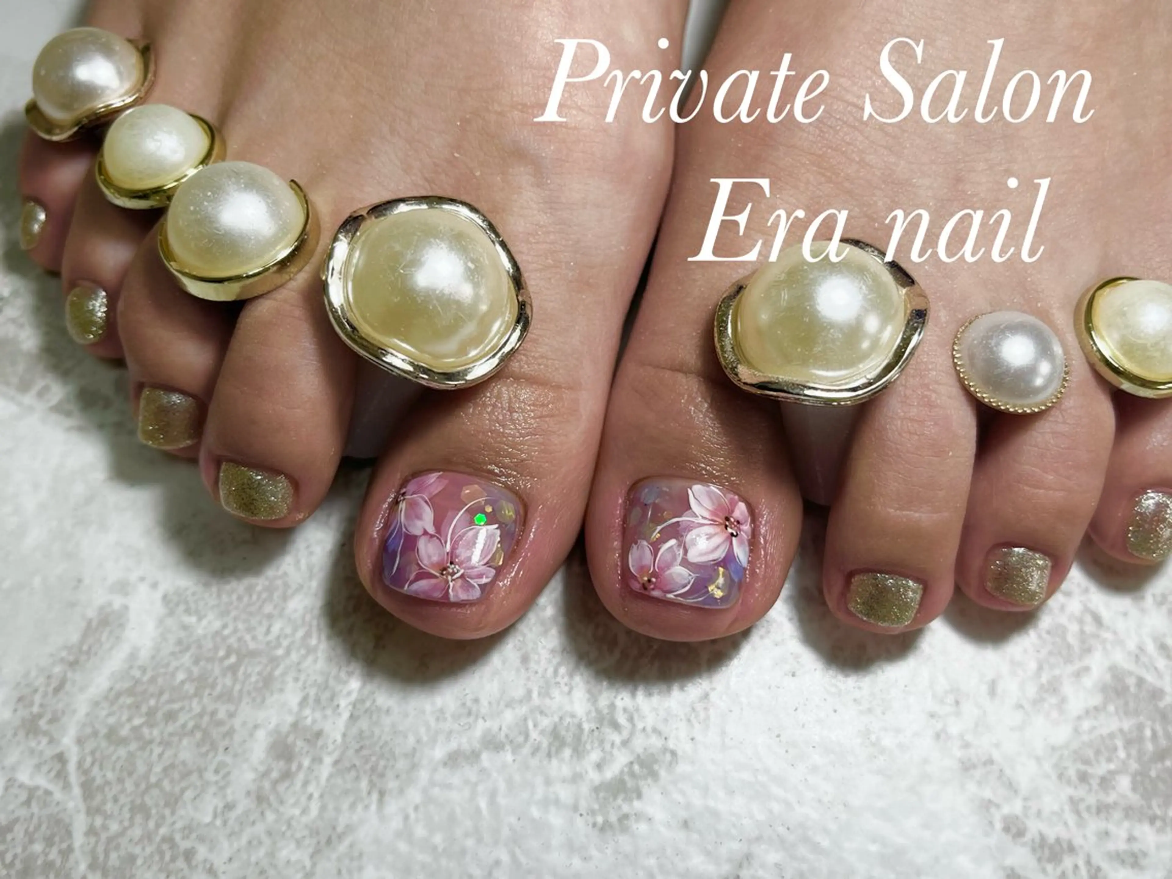 ネイル 桜ネイル フットネイル フットネイル Era nailのネイルデザイン