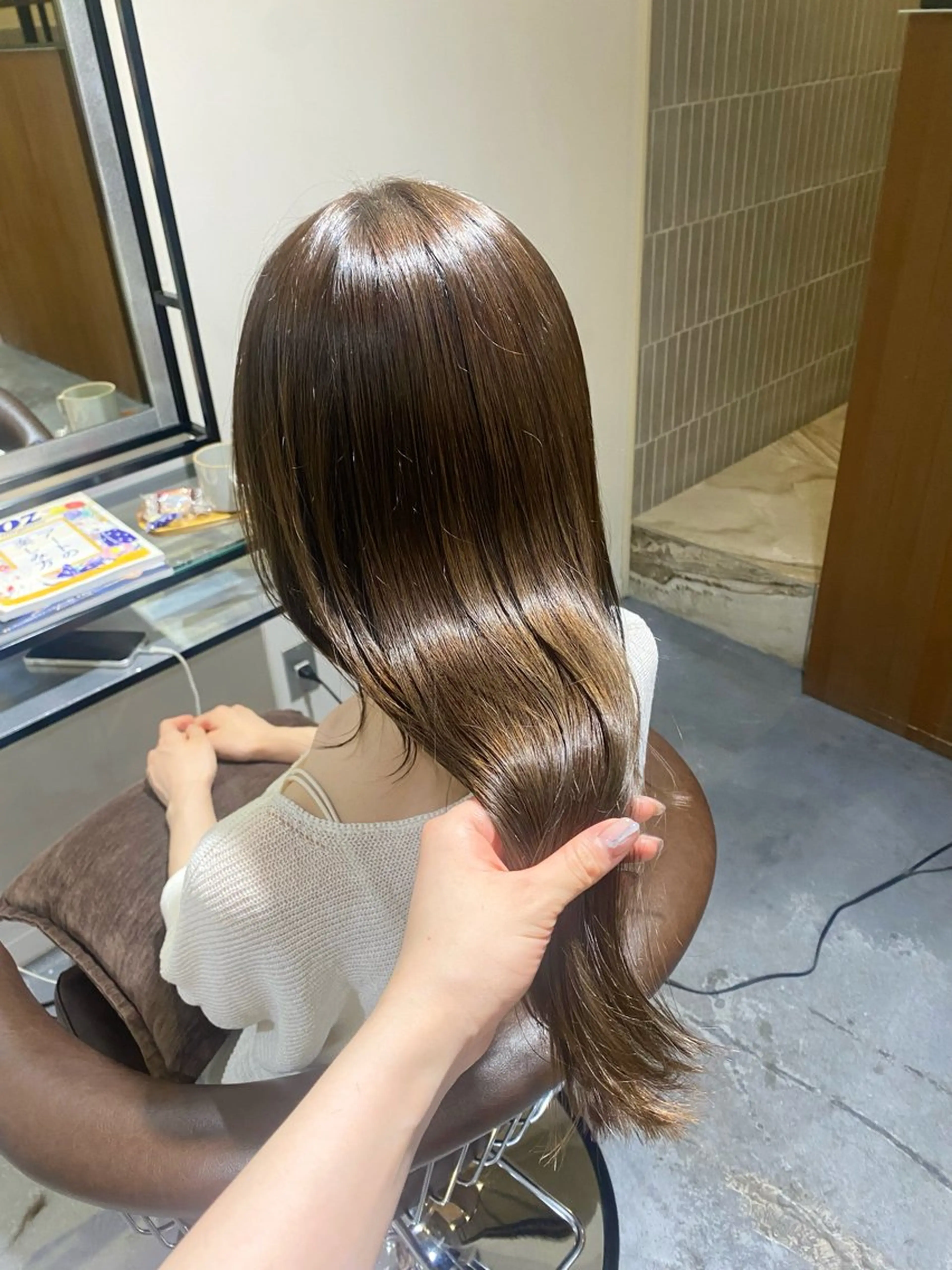 セミロング カラー アッシュ アッシュブラウン ベージュカラー ブラウンカラー 透明感カラー カット ヘアカラー トリートメント 池袋 🌼nana🌼のヘアスタイル