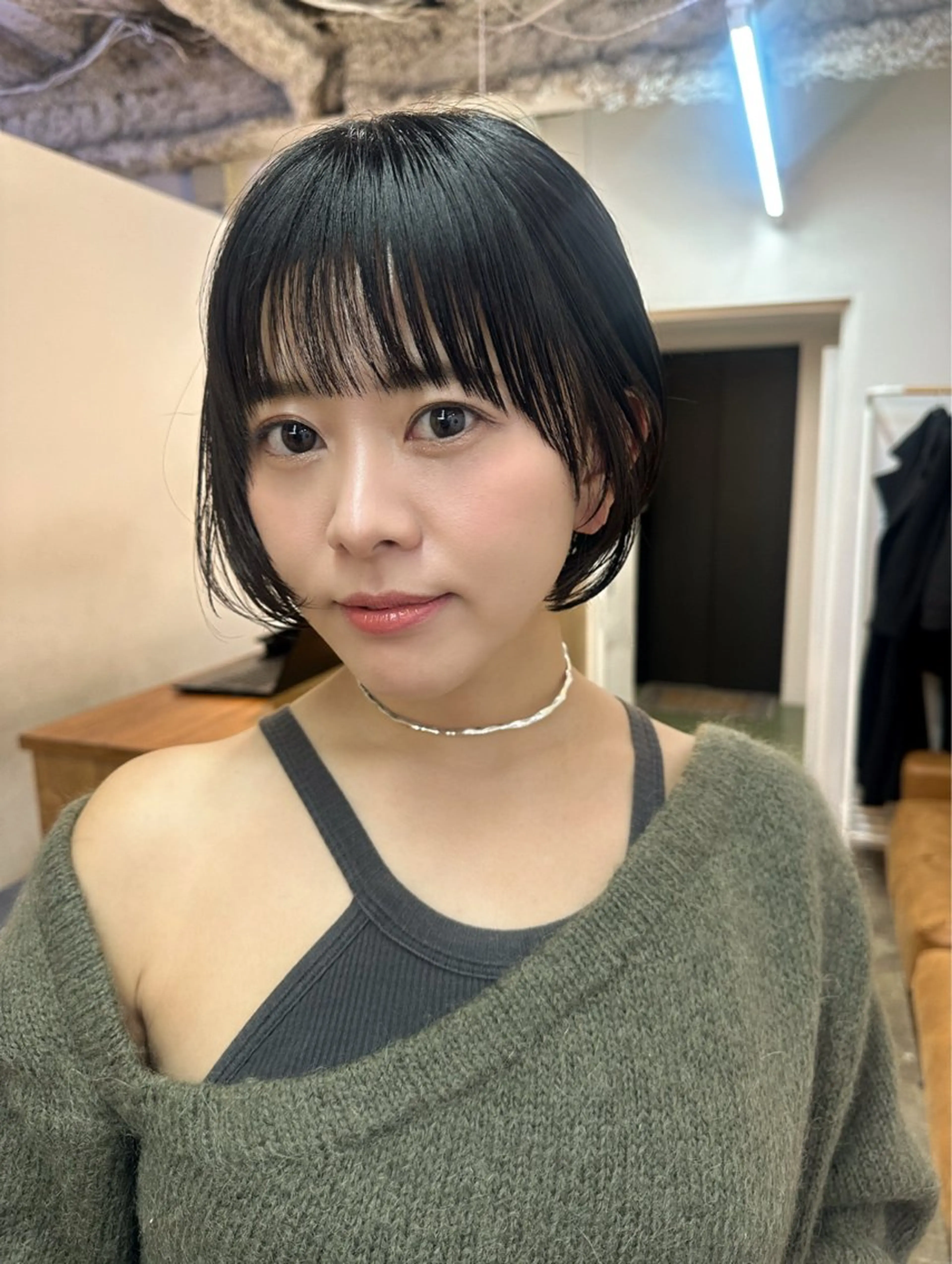 ショート カラー 透明感カラー ボブ 髪質改善 似合わせカット カット ヘアカラー alu/心斎橋大阪 ボブ/ブリーチなしのヘアスタイル