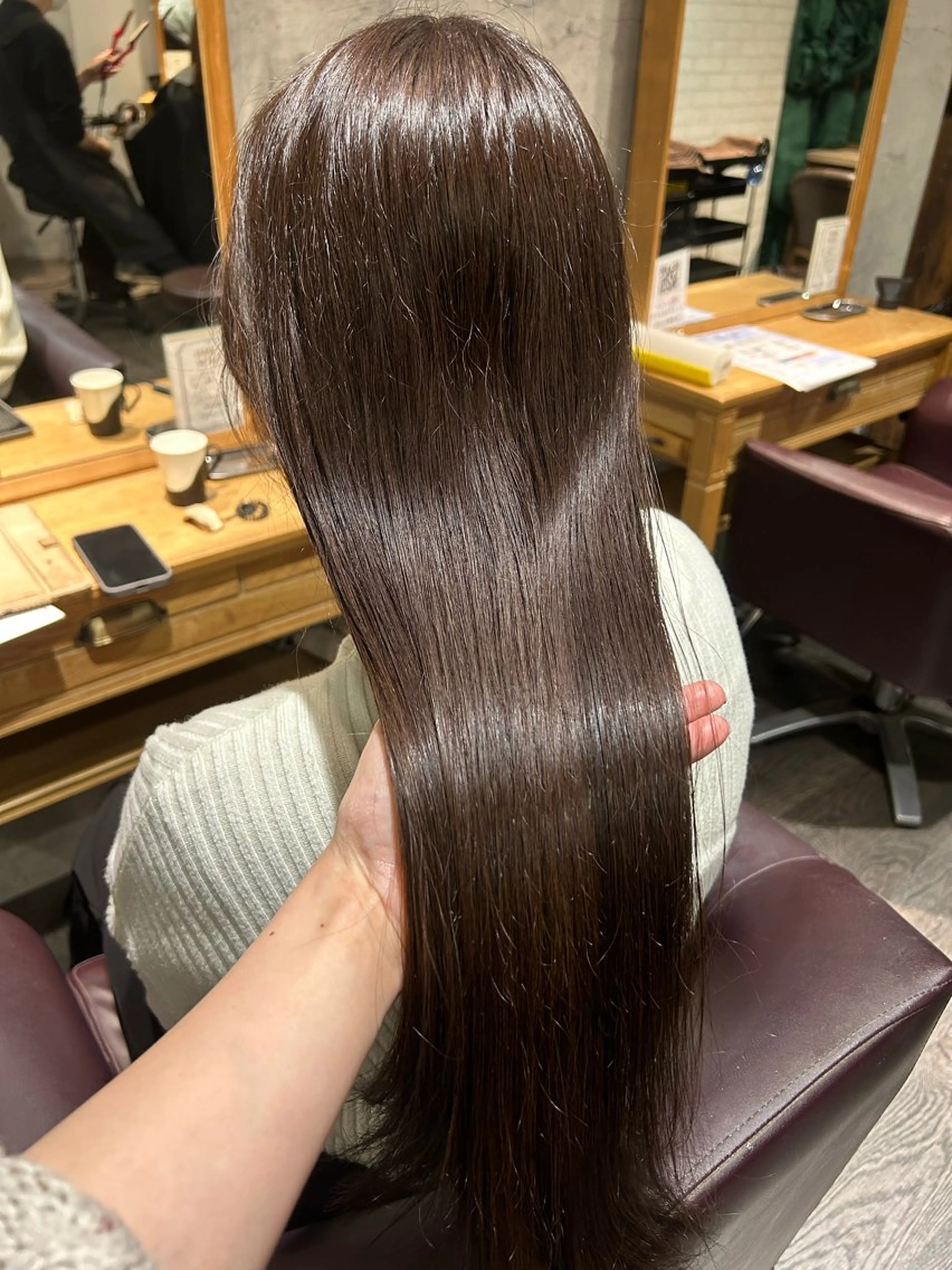 ロング カラー グレージュ カット ヘアカラー トリートメント パーソナルカラー 診断🍀マリンのヘアスタイル