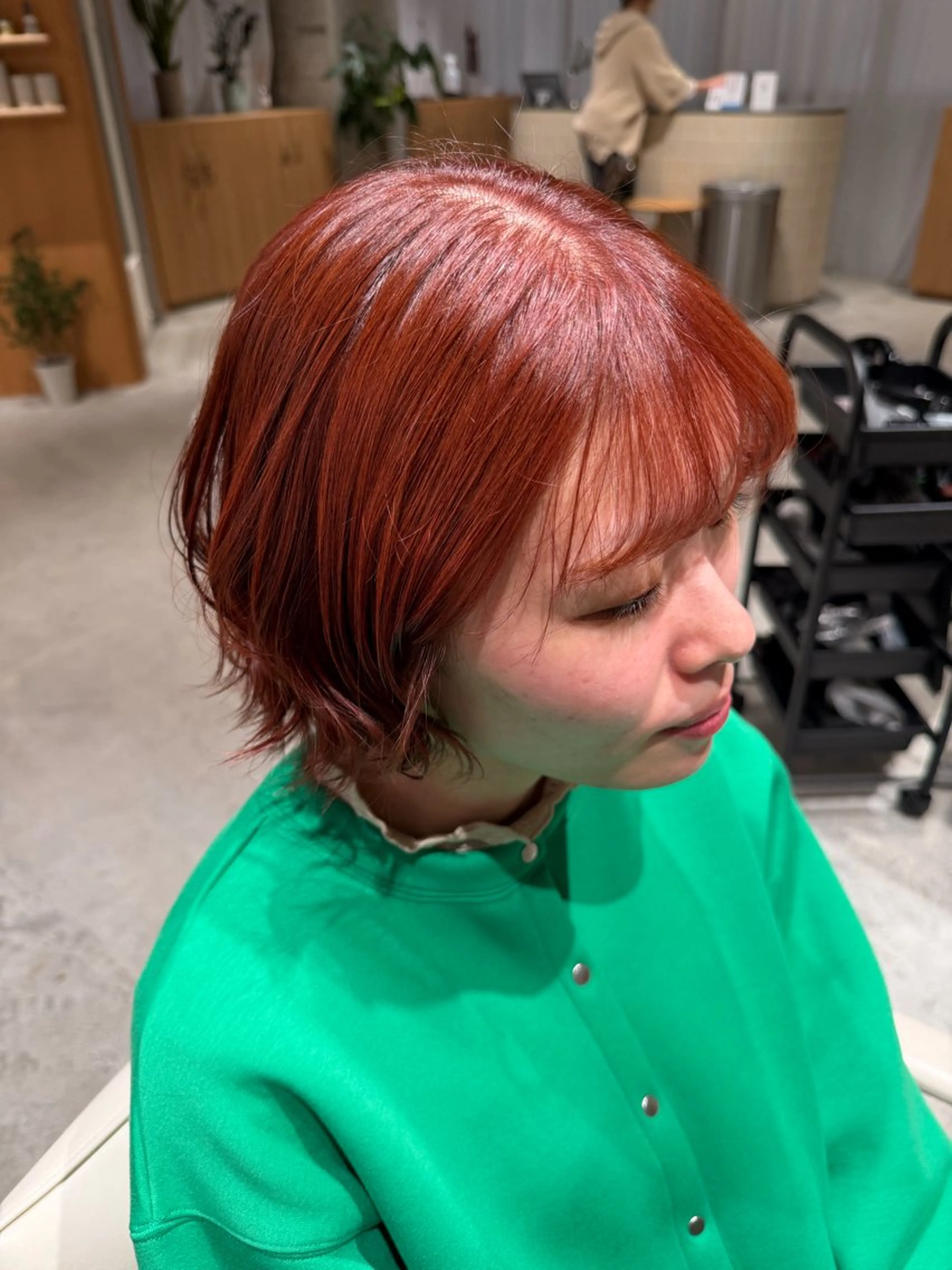 カラー ヘアカラー トリートメント 縮毛矯正💕艶カラー 金川萌萌のヘアスタイル