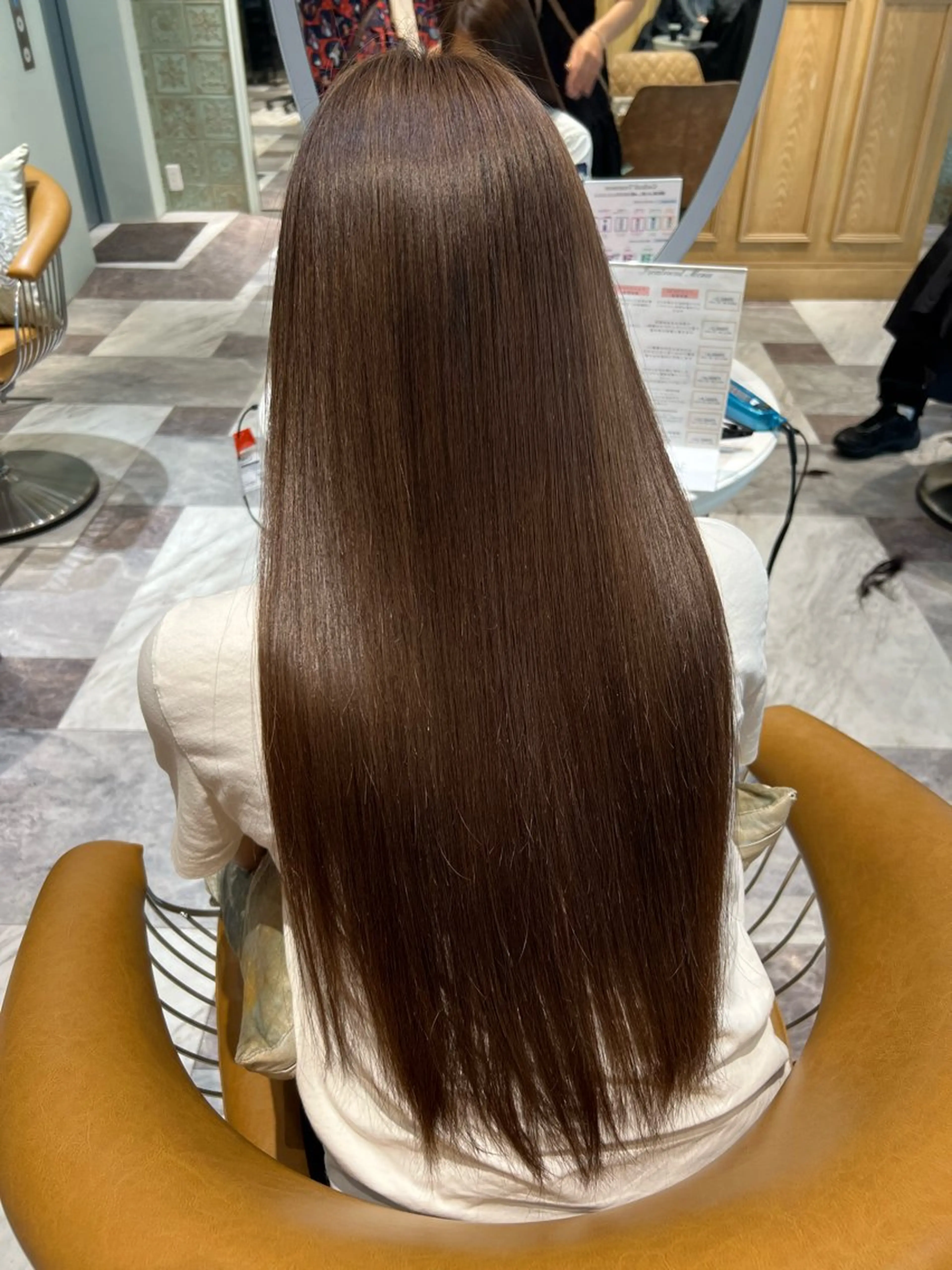 ロング ロング カット 縮毛矯正 似合わせカラーの達人 ダブルカラー/森栄範のヘアスタイル